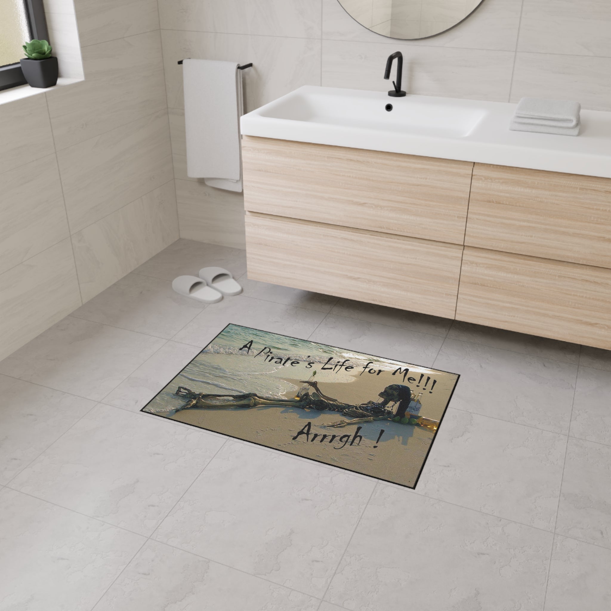 Pirate's Life Beach Floor Mat — "A Pirate's Life for Me!!! Arrgh!" Rug