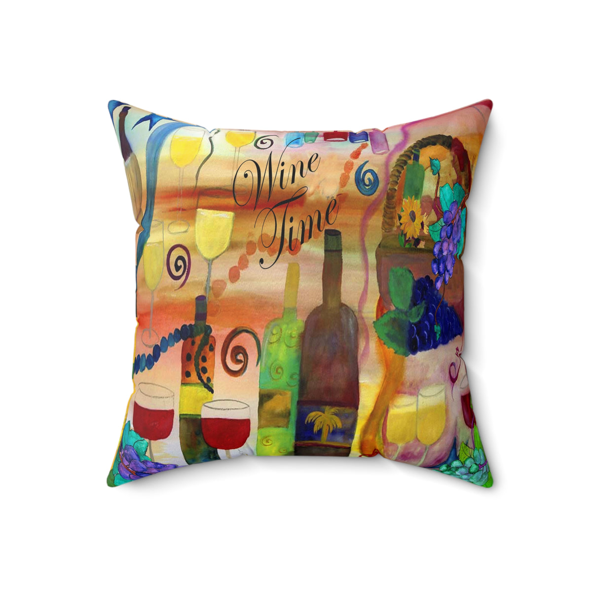 Wine Time Decorative Pillow