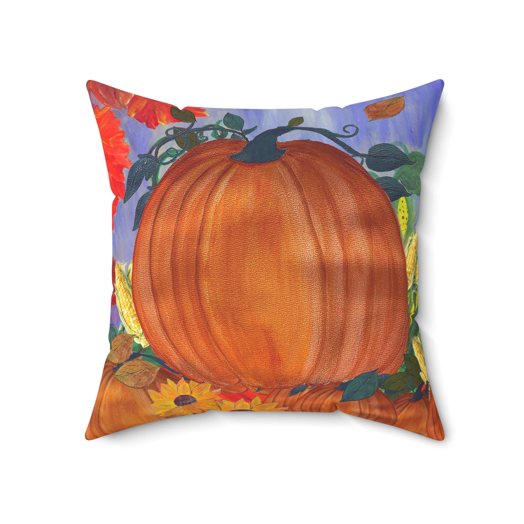 Thanksgiving Holiday Autumn Pumpkin Patch Decorative Pillow