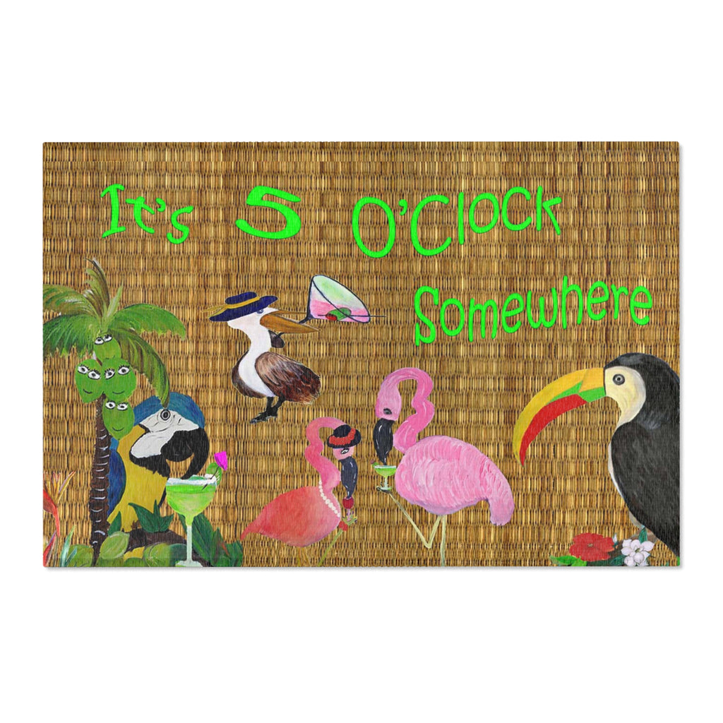 It's 5 O'Clock Somewhere Tropical Area Rug