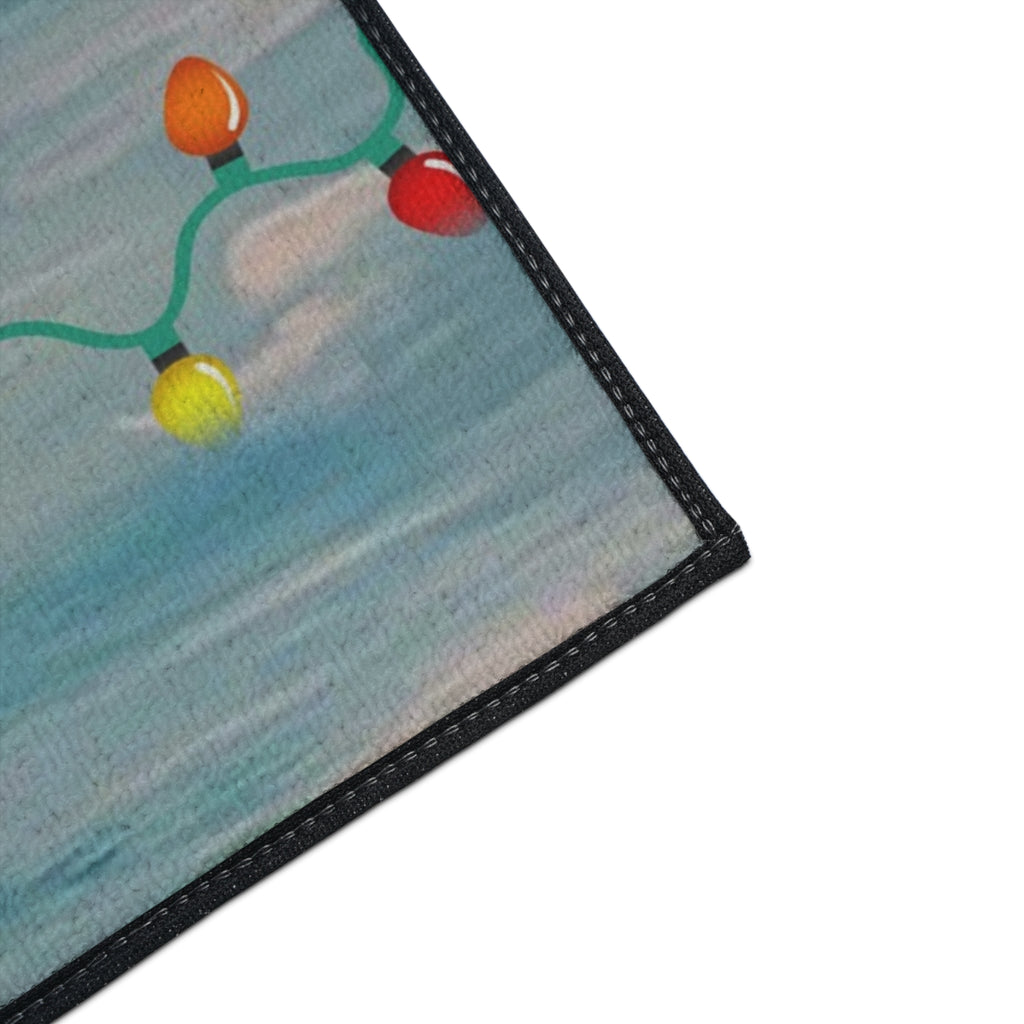 Christmas Flamingo Heavy-Duty Floor Mat — 'Merry Christmas' Holiday Doormat