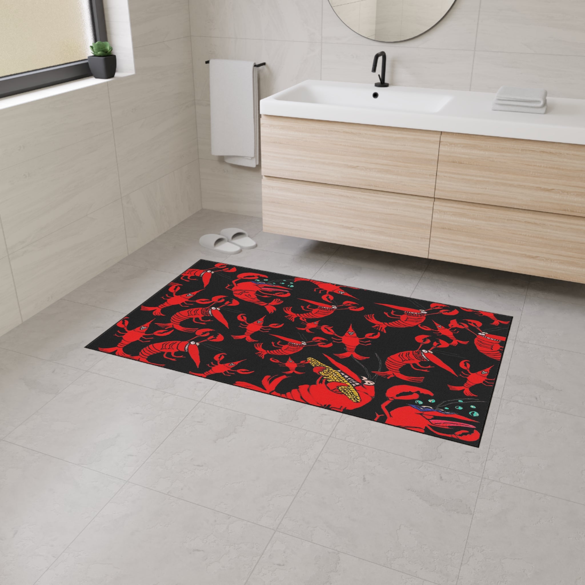 Crawfish Pattern Floor Mat — Heavy-Duty Non-Slip Doormat for Kitchen & Entry