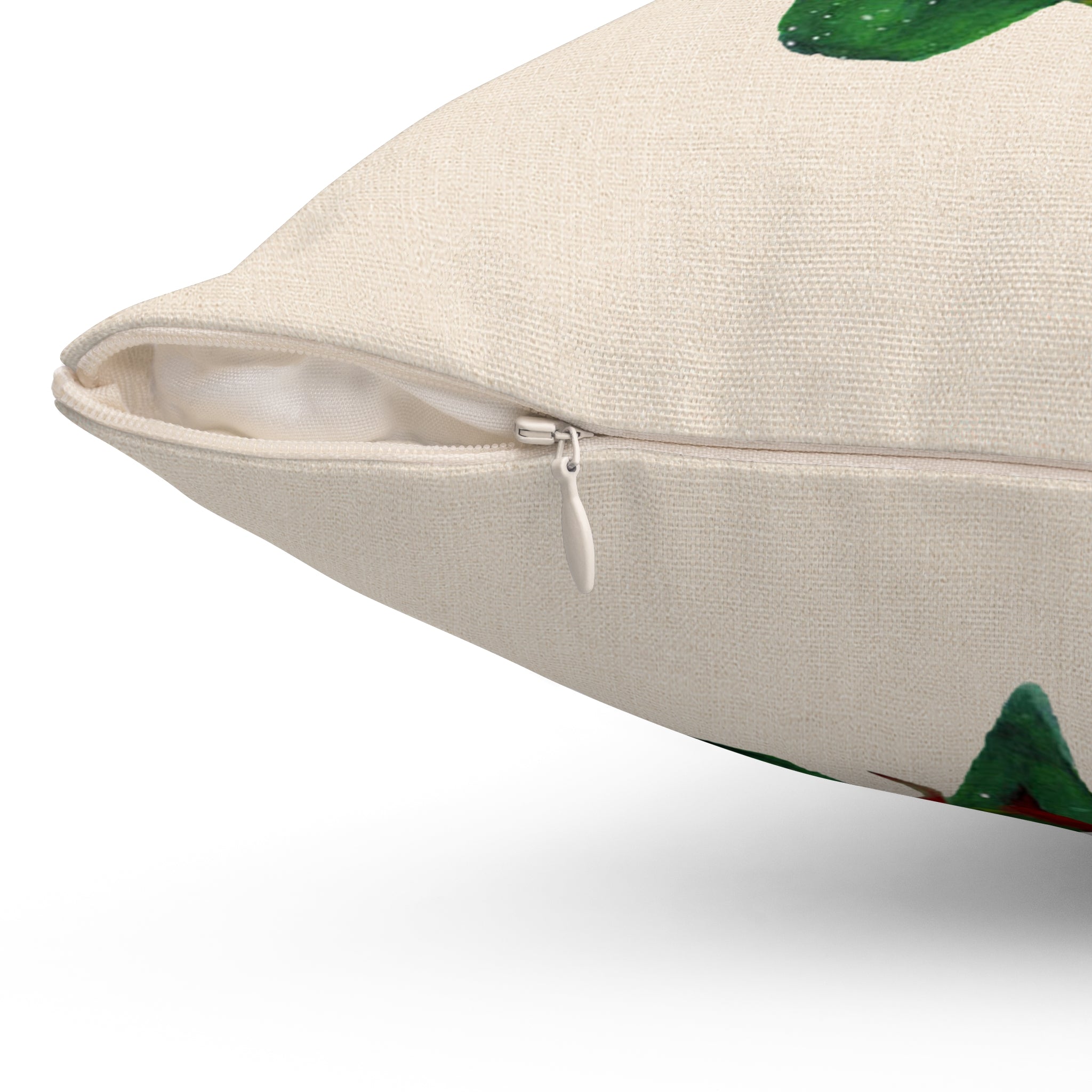 Christmas Fleur‑de‑Lis Decorative Pillow — Santa Hat Holiday Accent