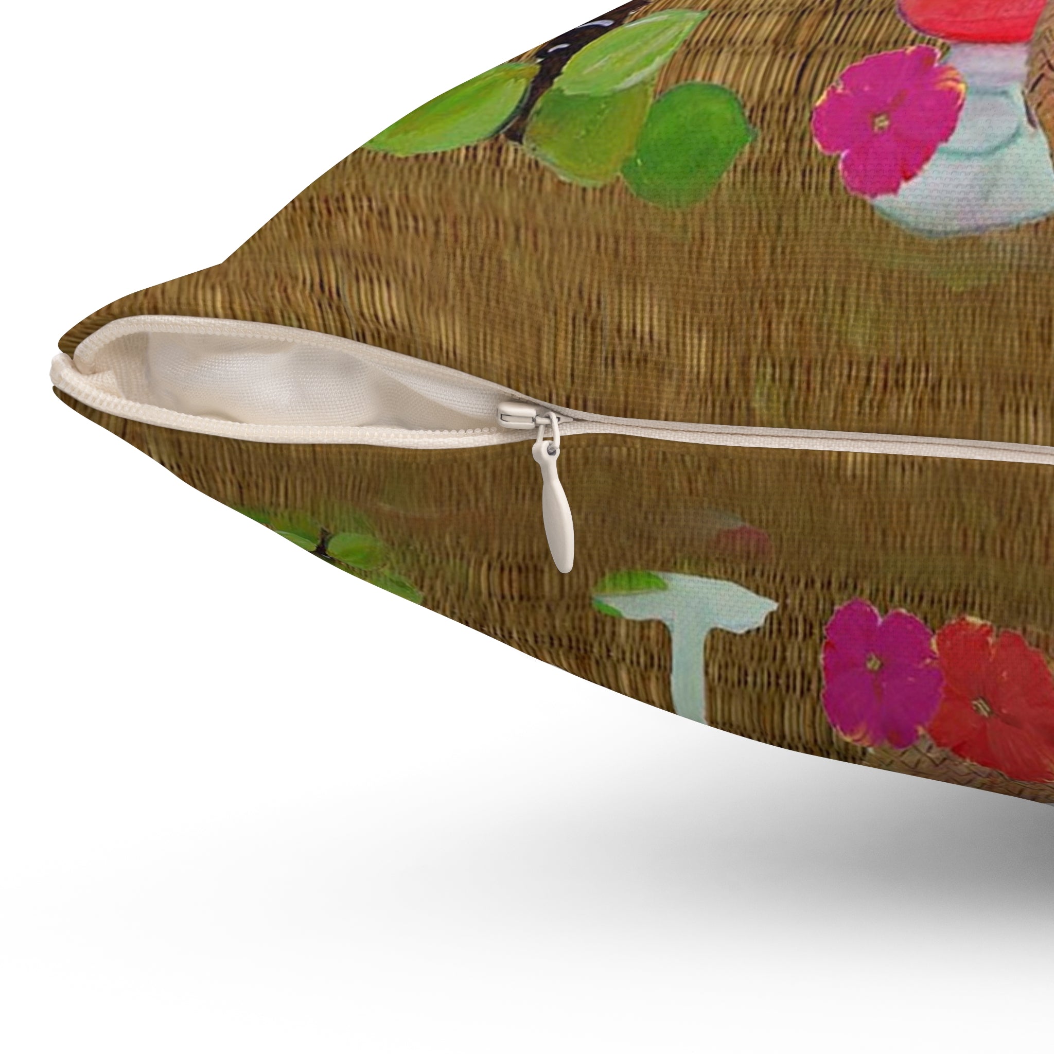 Happy Hour Tropical Pillow — Cocktail Bar Decorative Throw Pillow