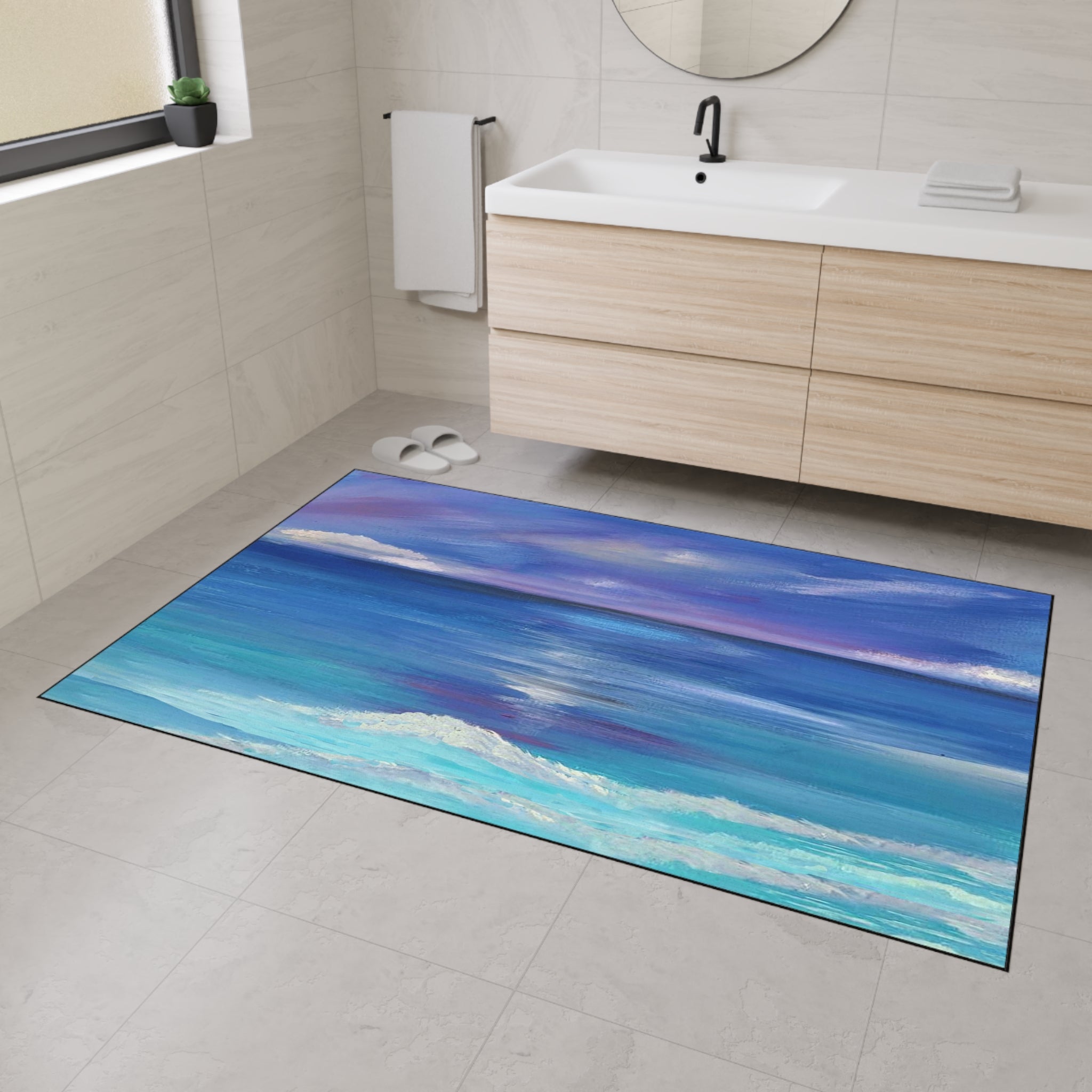 Ocean Panorama Heavy Duty Floor Mat — Seascape Welcome Mat