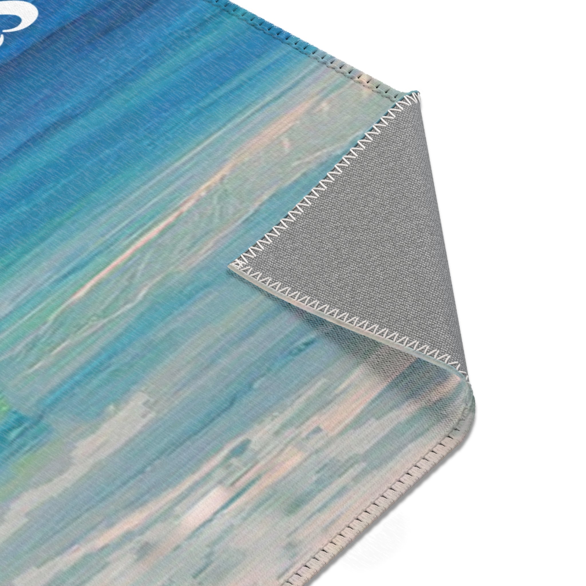 Merry Christmas Beach Area Rug – Tropical Palm & Pelican Holiday Mat