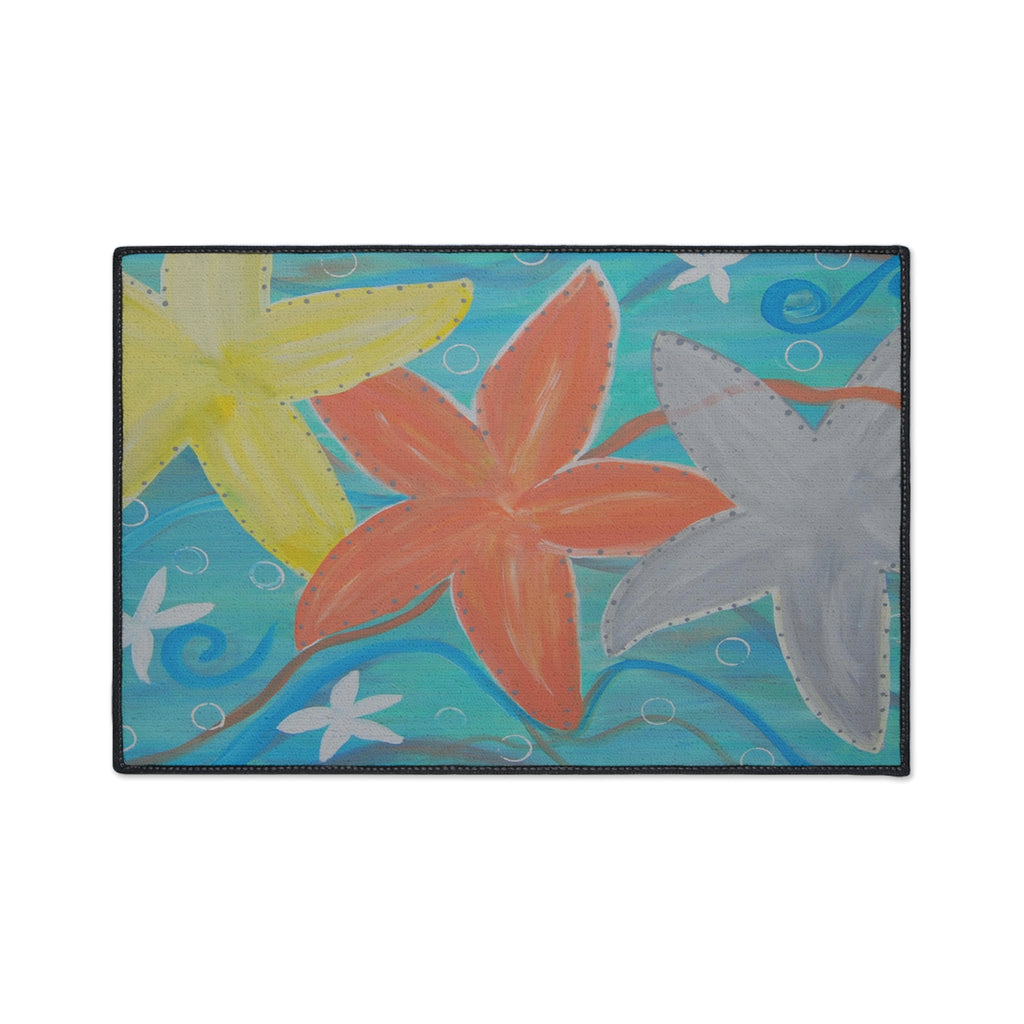 Starfish Beach Floor Mat — Colorful Coastal Doormat