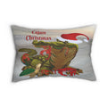 Cajun Christmas Alligator Lumbar Pillow
