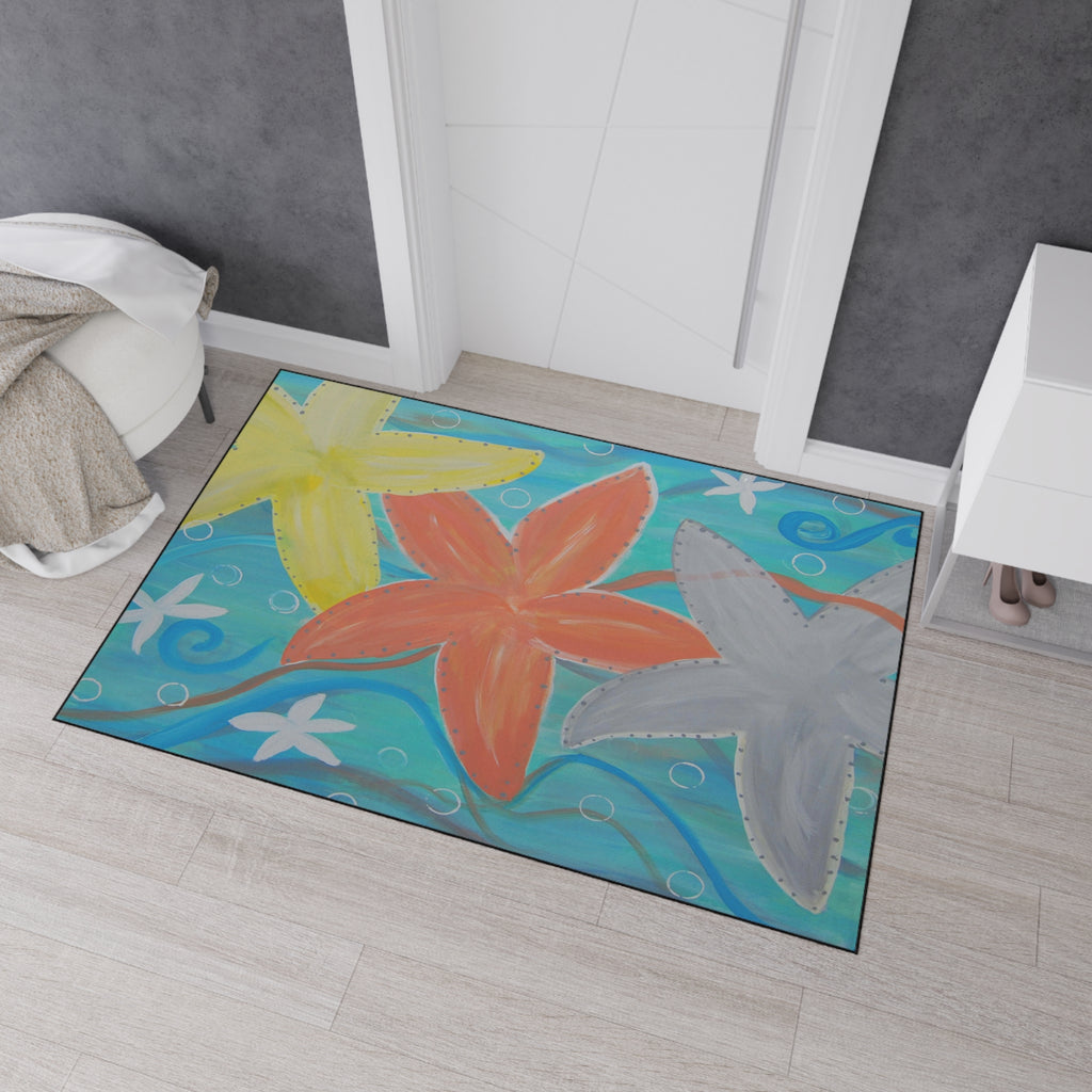 Starfish Beach Floor Mat — Colorful Coastal Doormat