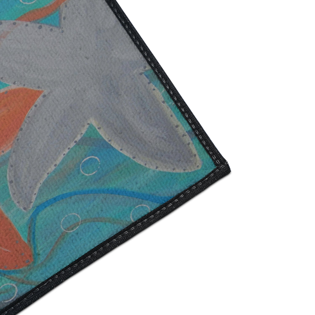 Starfish Beach Floor Mat — Colorful Coastal Doormat