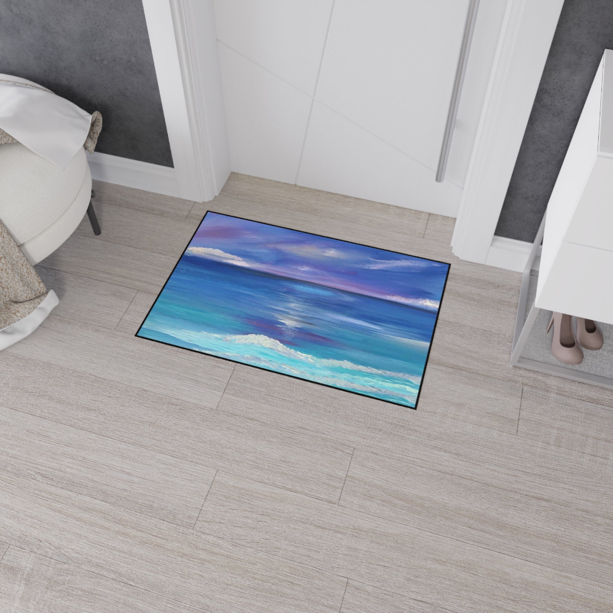 Ocean Panorama Heavy Duty Floor Mat — Seascape Welcome Mat