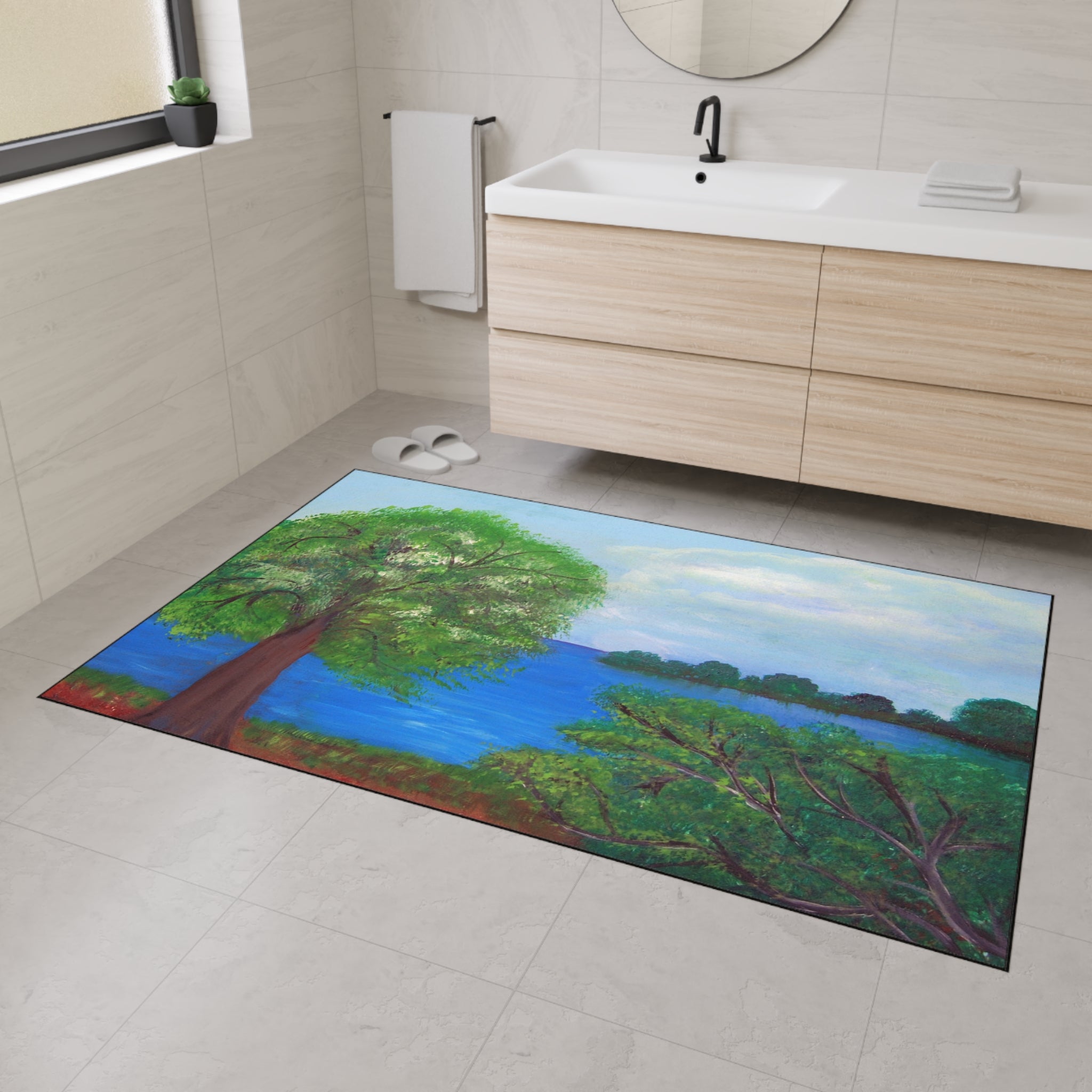 Scenic Lakeview Heavy-Duty Floor Mat