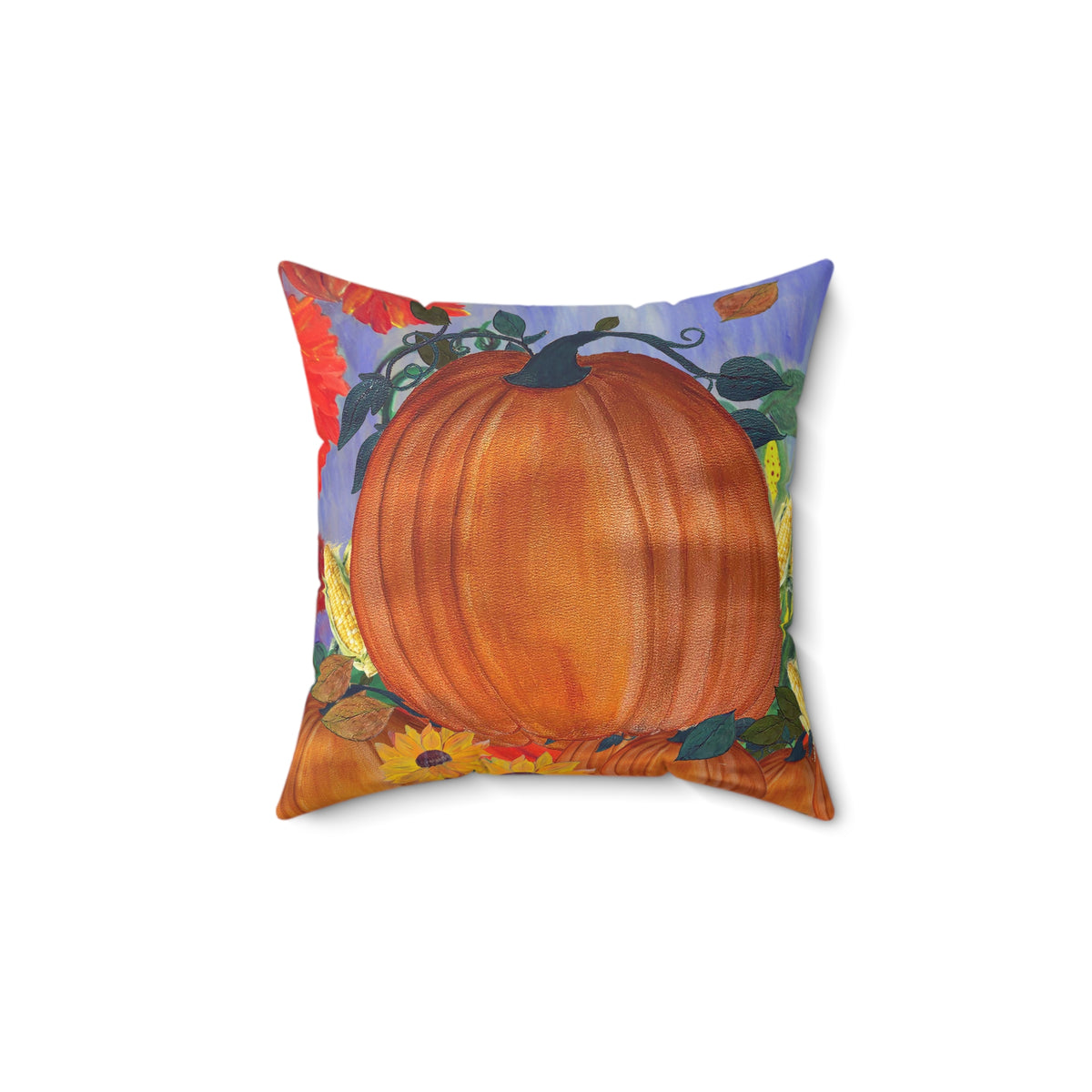 Thanksgiving Holiday Autumn Pumpkin Patch Decorative Pillow
