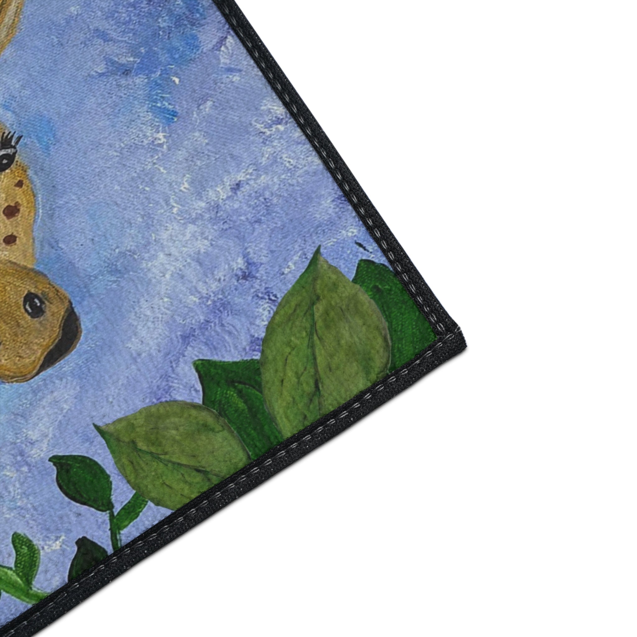 Giraffe Garden Heavy-Duty Floor Mat — Playful Safari Doormat for Kids’ Rooms & Entryways