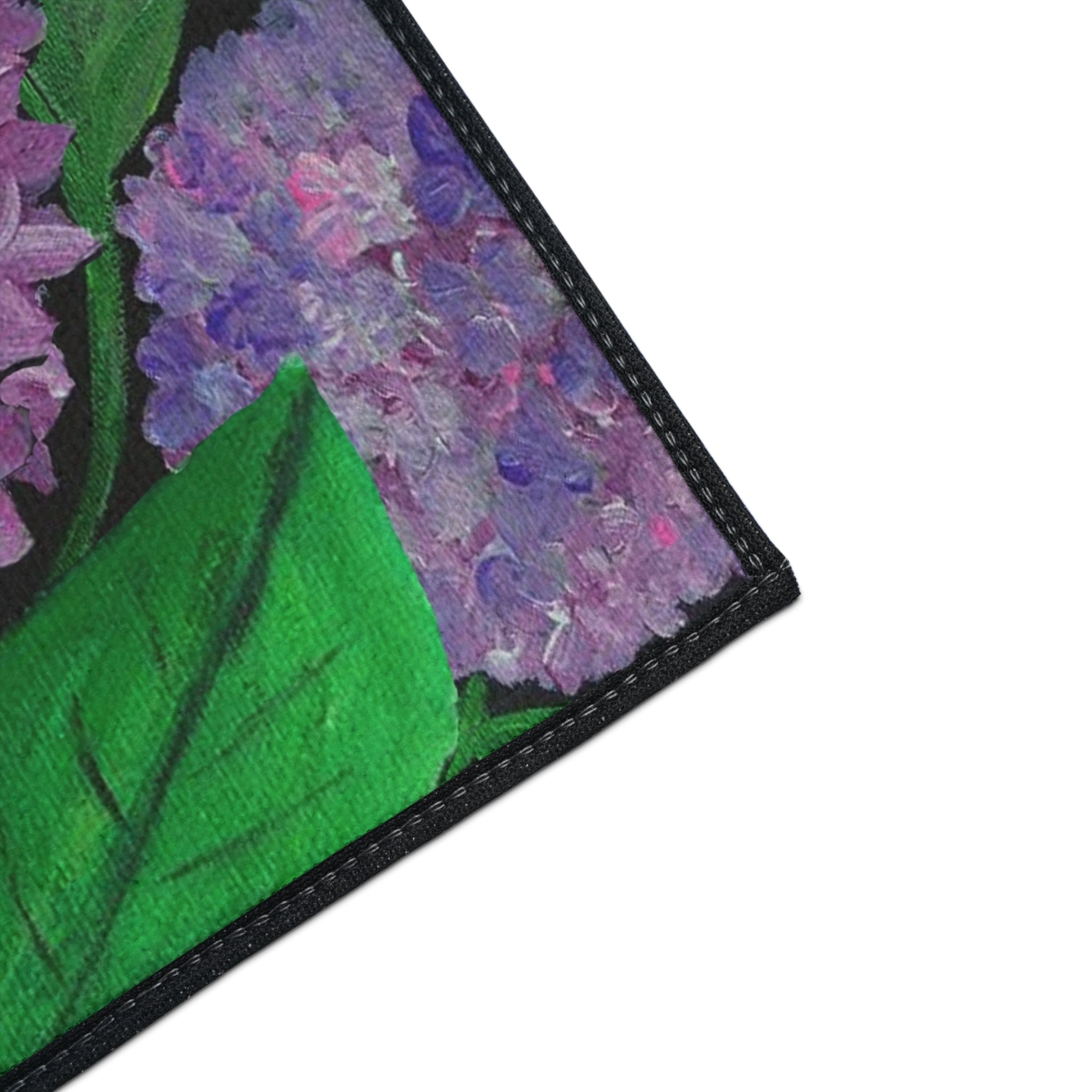 Purple Hydrangeas Floral Heavy-Duty Floor Mat