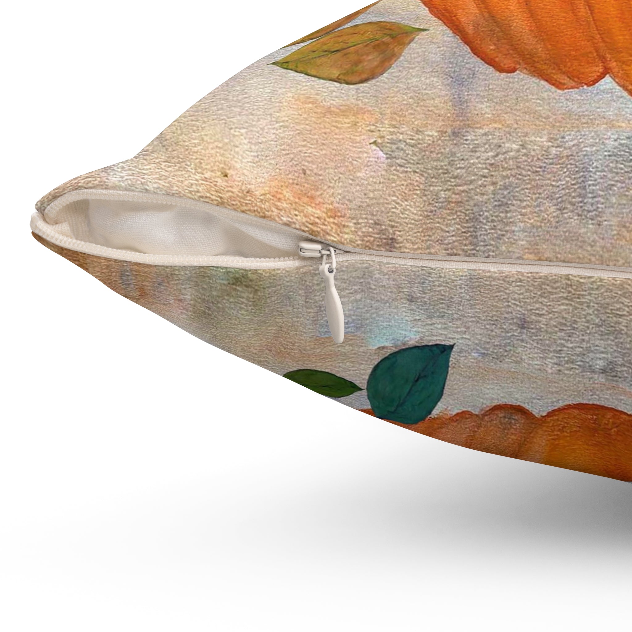 Thanksgiving Autumn Pumpkin Throw Pillow — Fall Decorative Square Pillow