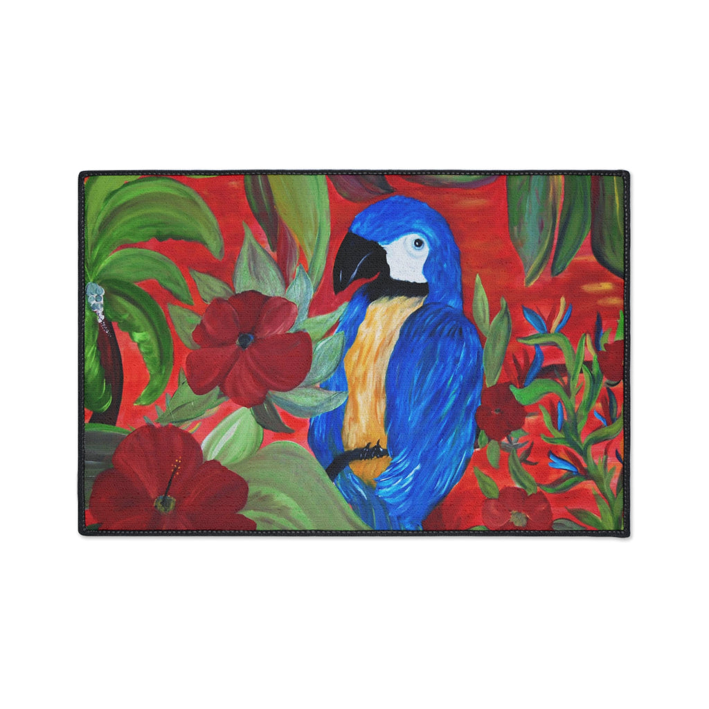 Tropical Macaw Floor Mat — Heavy-Duty Non-Slip Door Rug