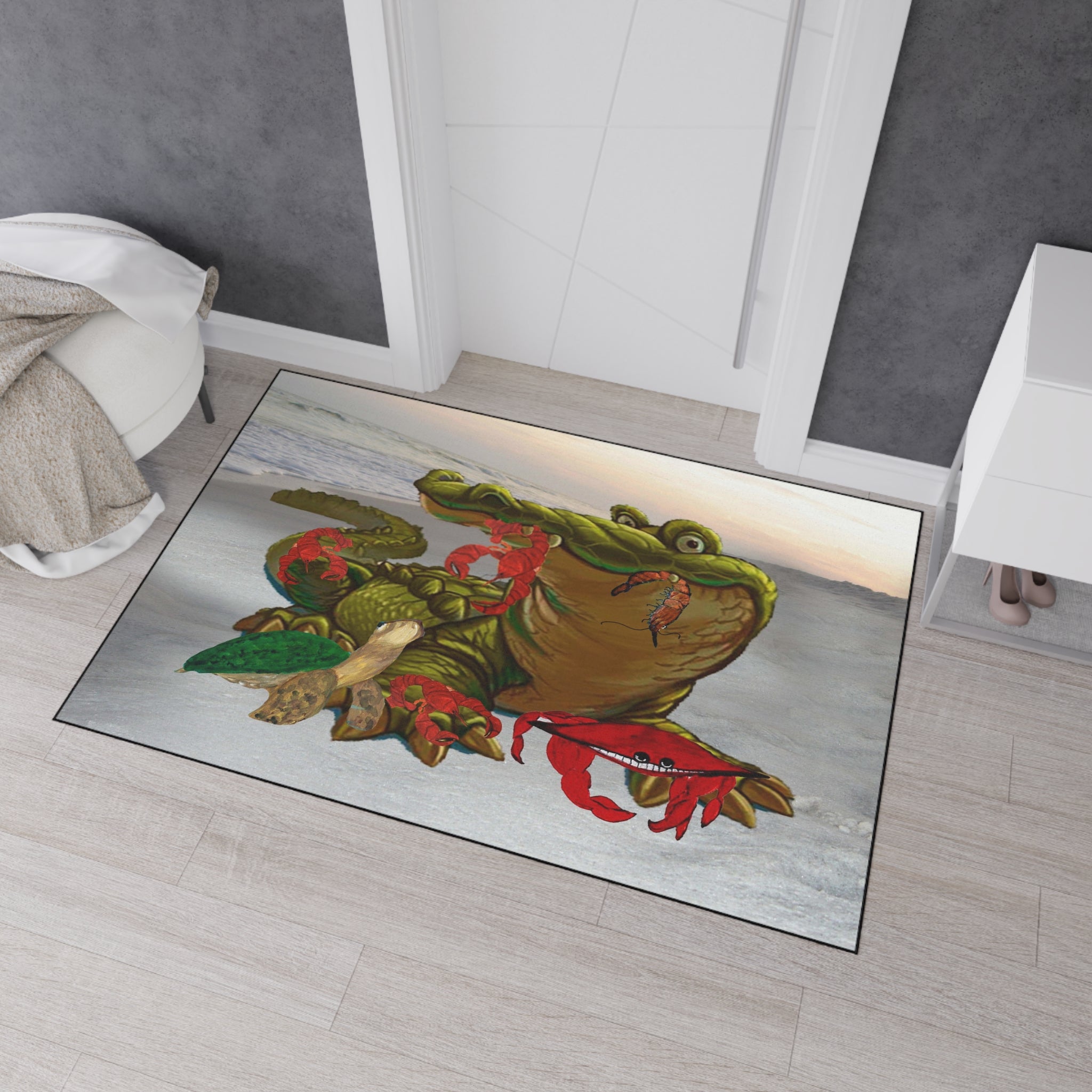 Alligator Beach Floor Mat — Heavy Duty Non-Slip Entrance Rug