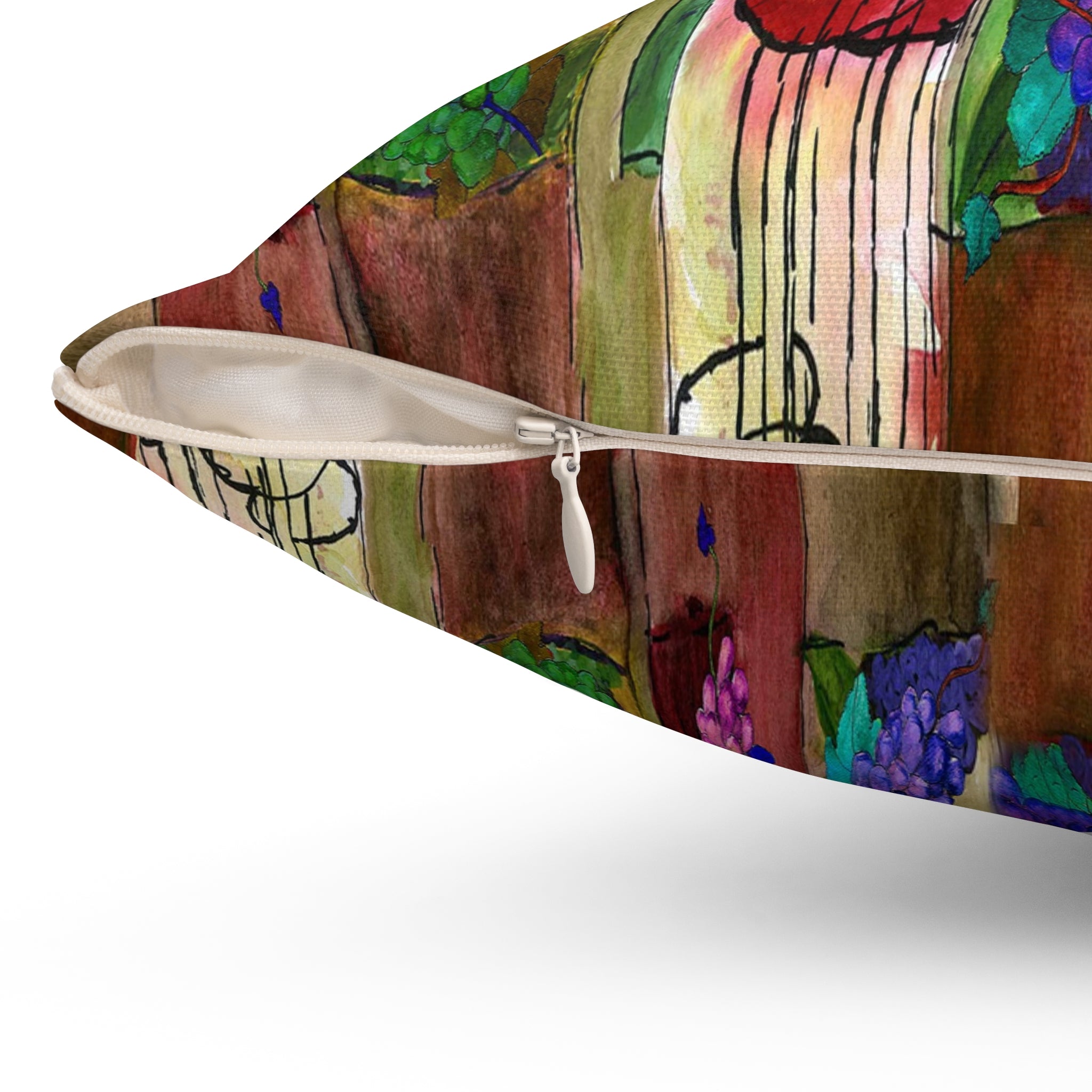 Tuscany Wine Bar Decorative Pillow — Abstract Candlelight Art