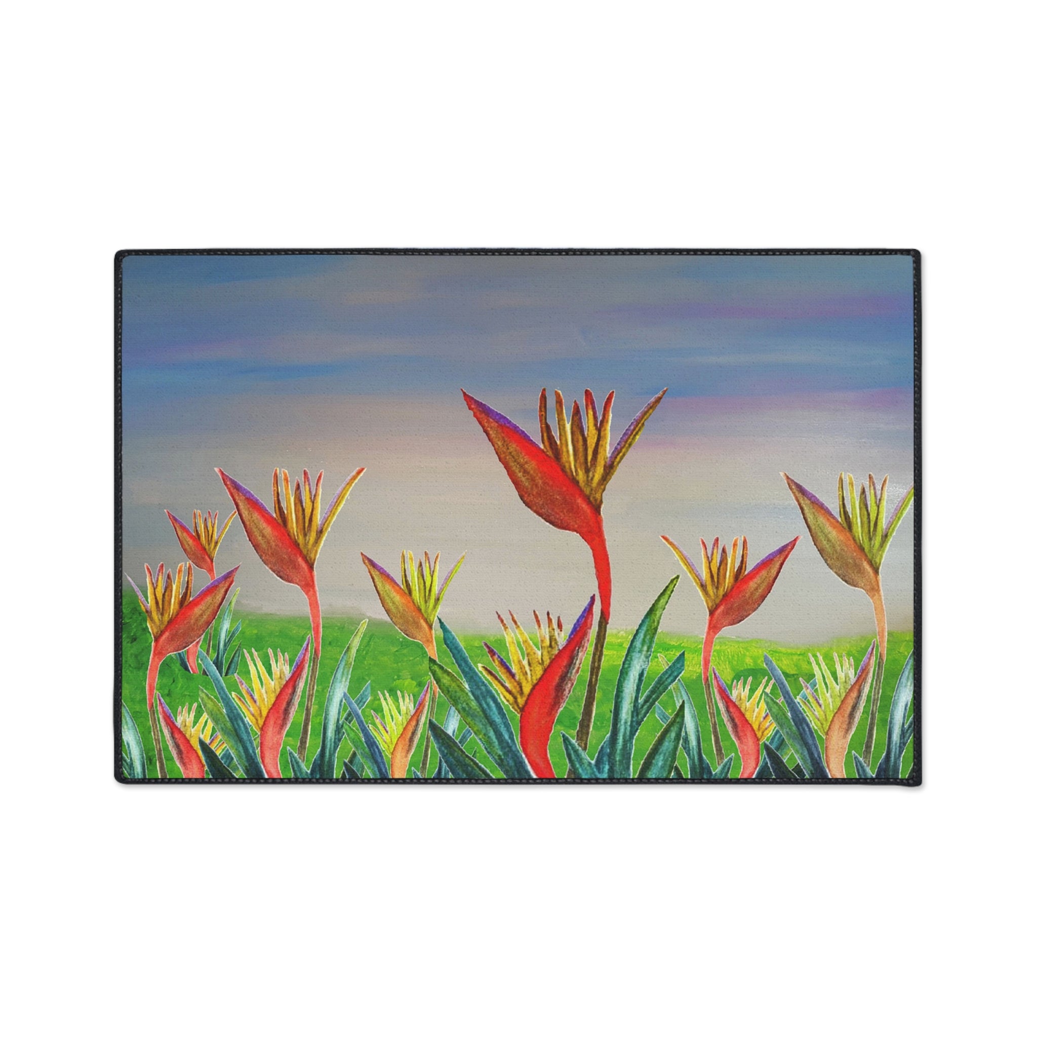 Bird of Paradise Floral Floor Mat - Heavy Duty Entry Rug