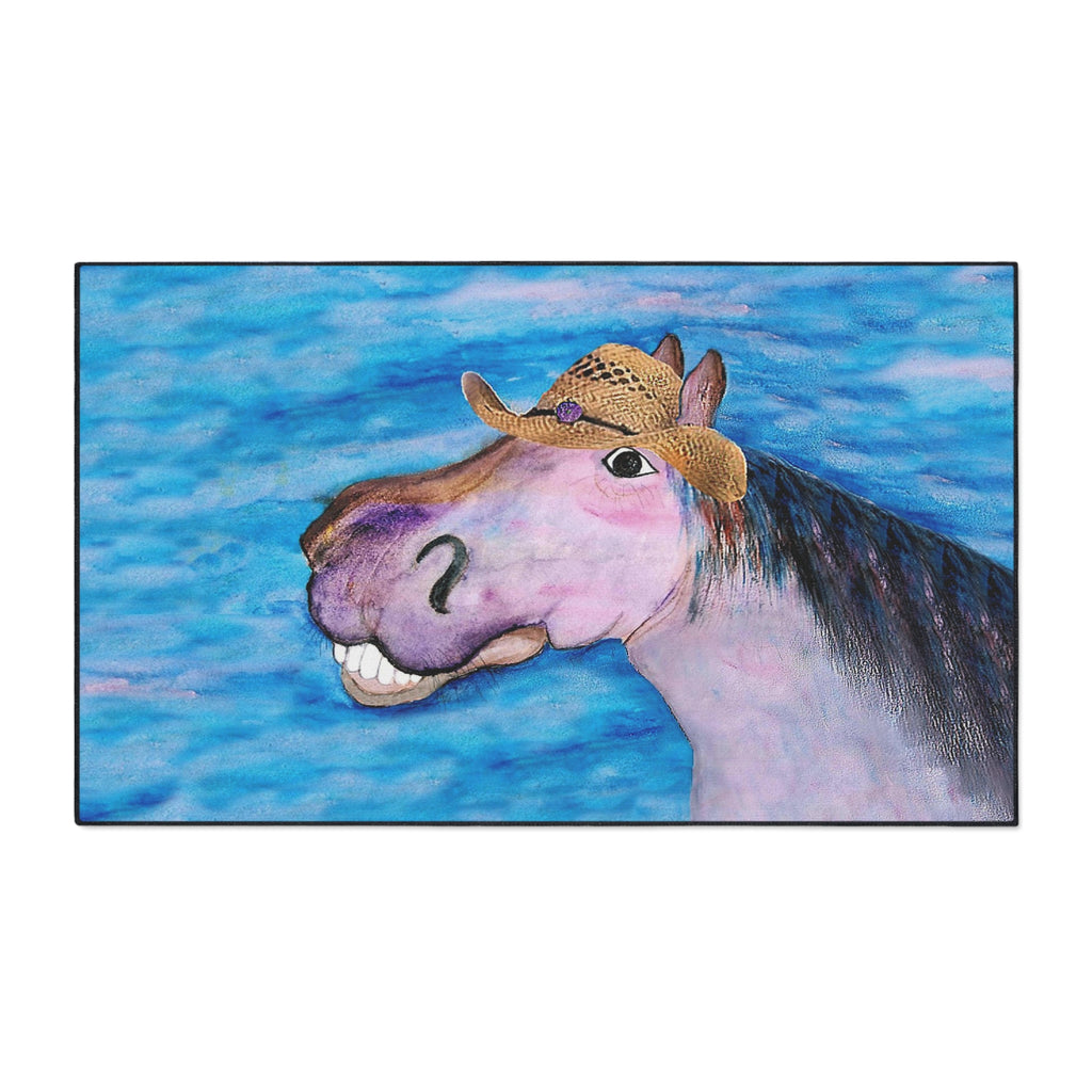 Funny Cowboy Horse Heavy Duty Floor Mat — Western Horse Doormat