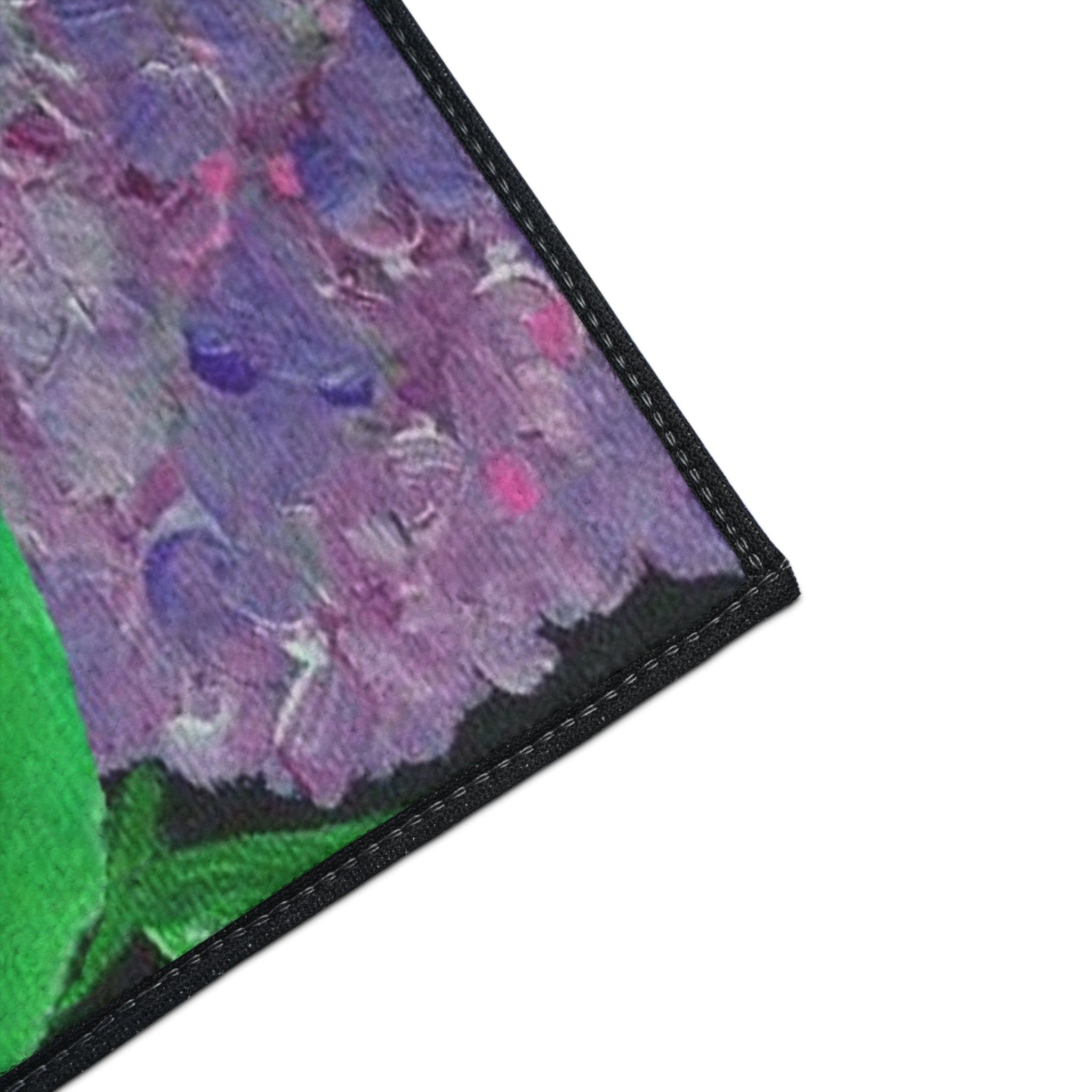 Purple Hydrangeas Floral Heavy-Duty Floor Mat