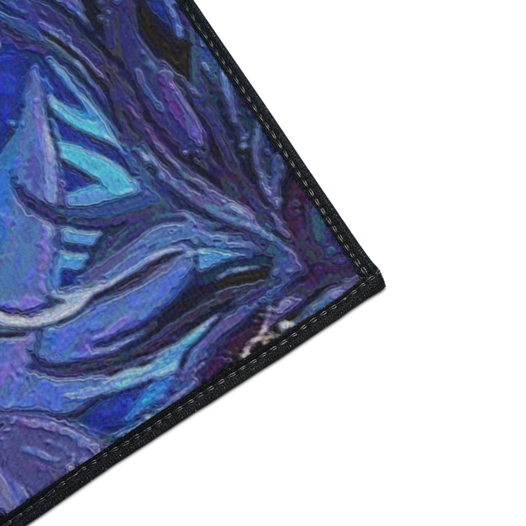 Underwater Octopus Heavy-Duty Floor Mat — Nautical Blue Entry Rug