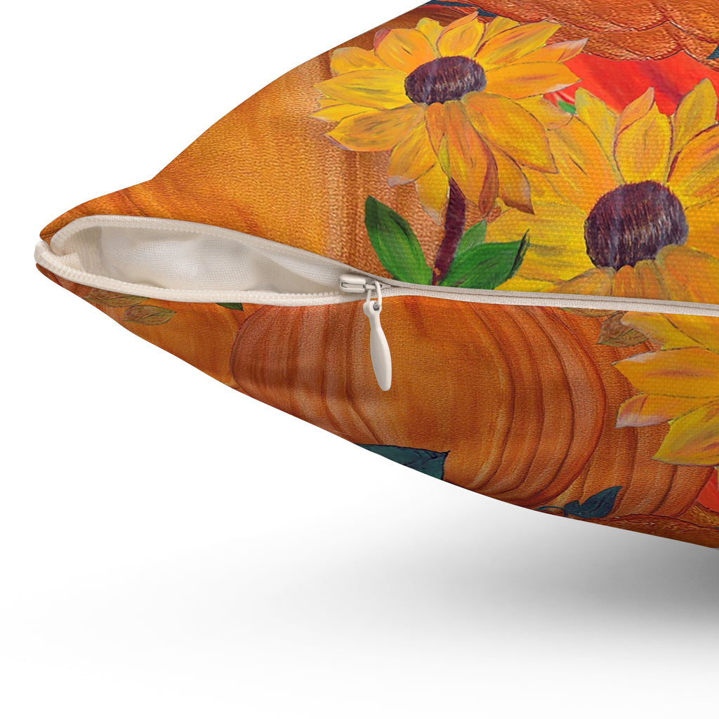 Thanksgiving Holiday Autumn Pumpkin Patch Decorative Pillow