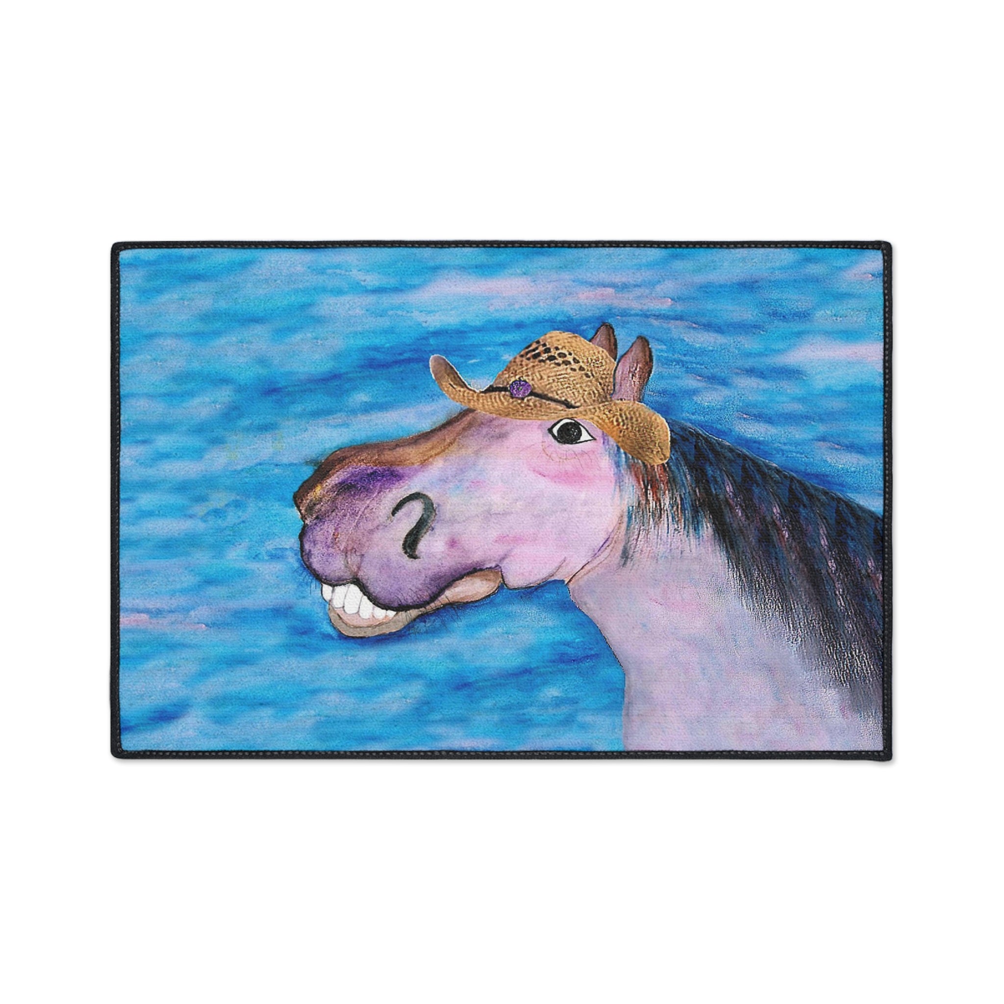 Funny Cowboy Horse Heavy Duty Floor Mat — Western Horse Doormat