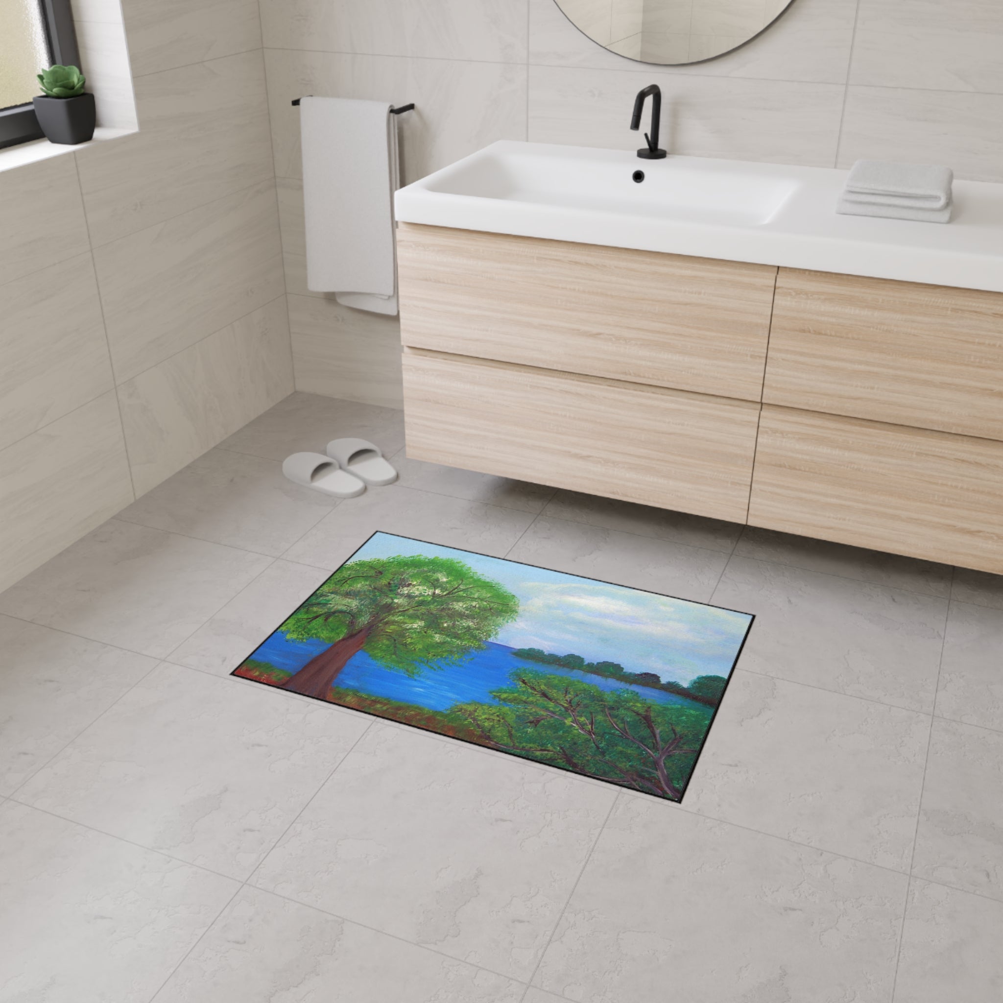 Scenic Lakeview Heavy-Duty Floor Mat