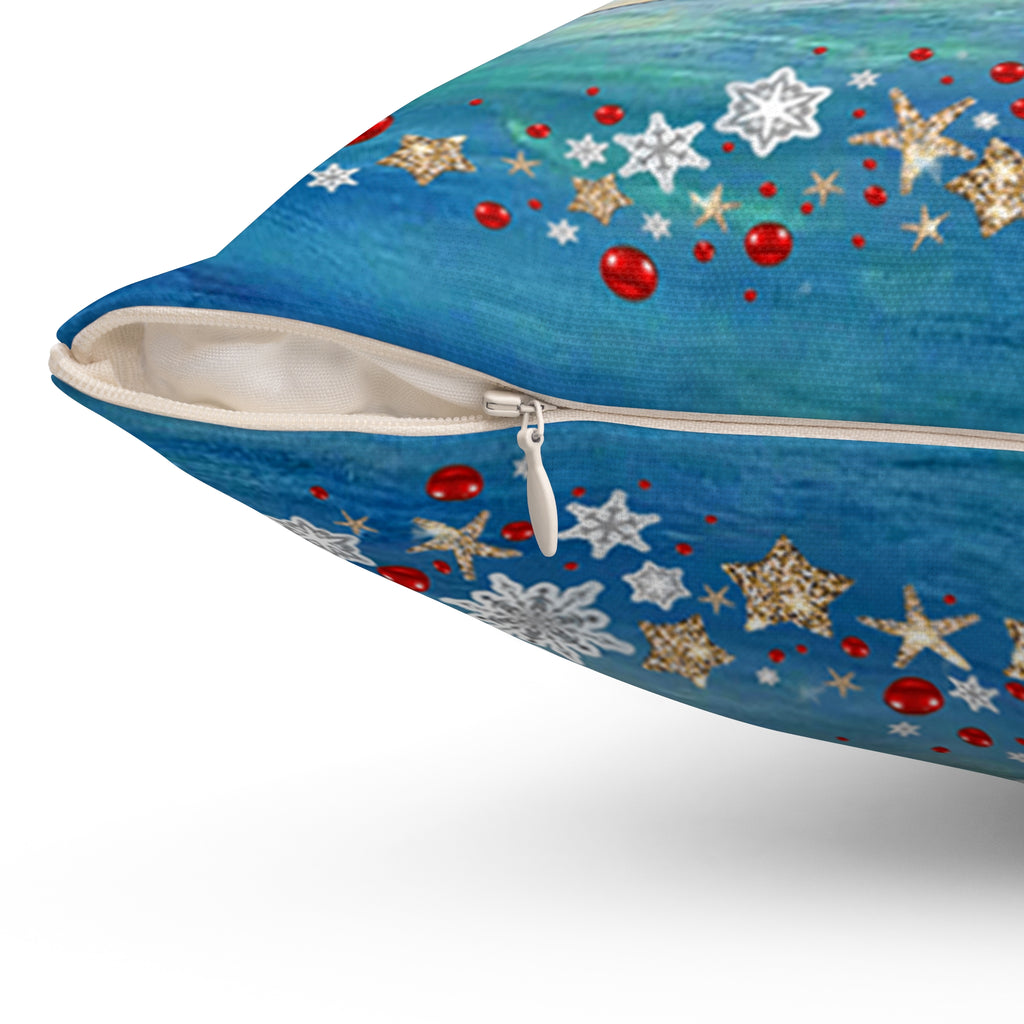 Merry Christmas Oyster Family Holiday Pillow