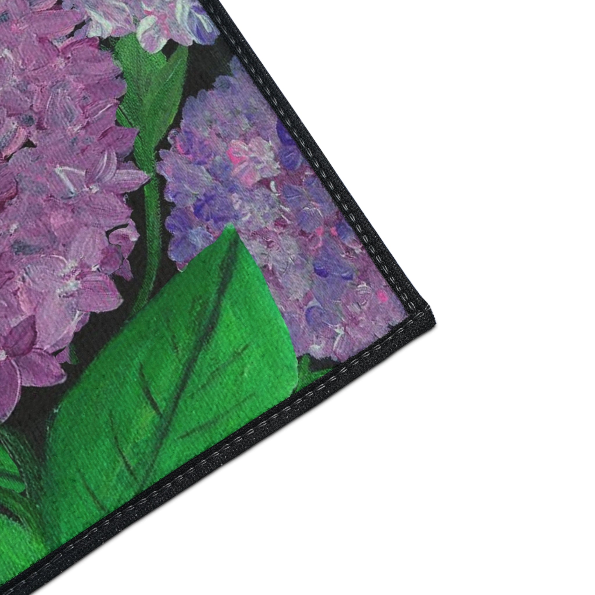 Purple Hydrangeas Floral Heavy-Duty Floor Mat