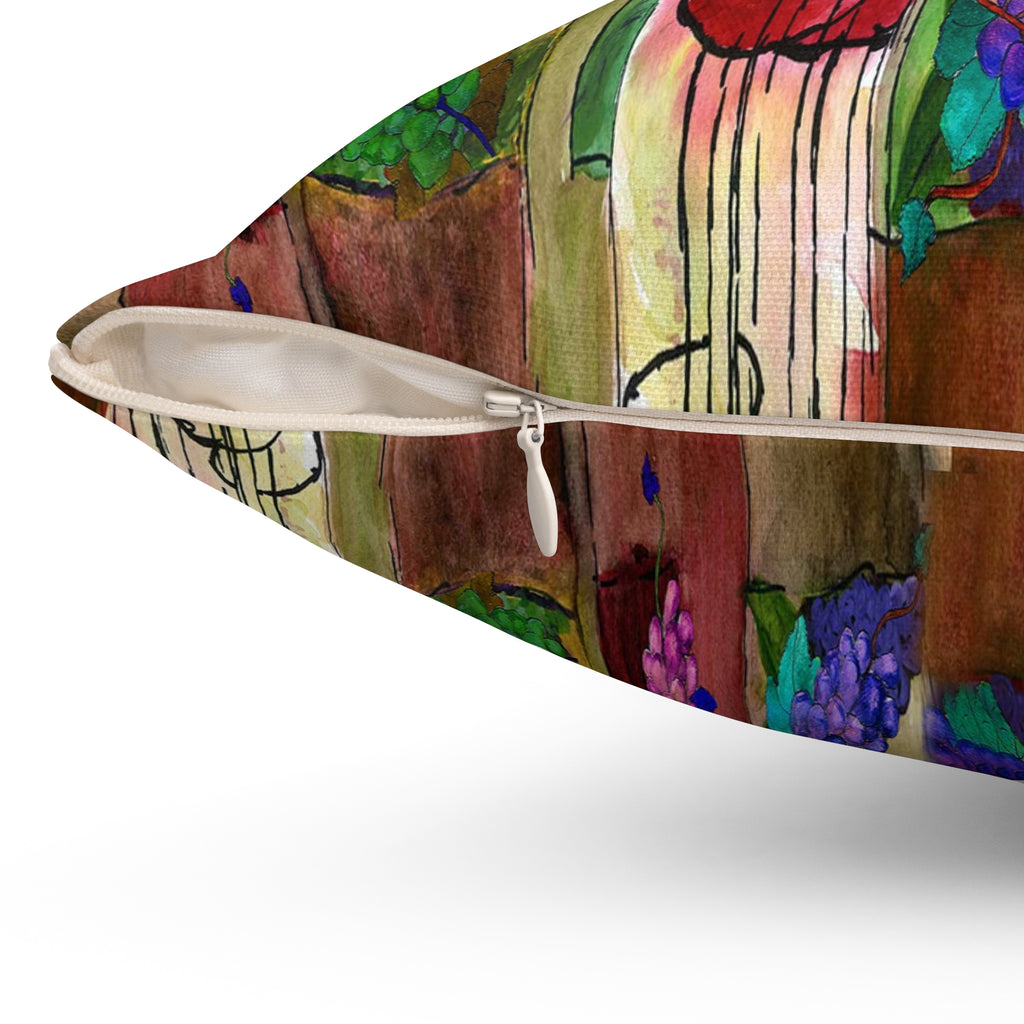 Tuscany Wine Bar Decorative Pillow — Abstract Candlelight Art