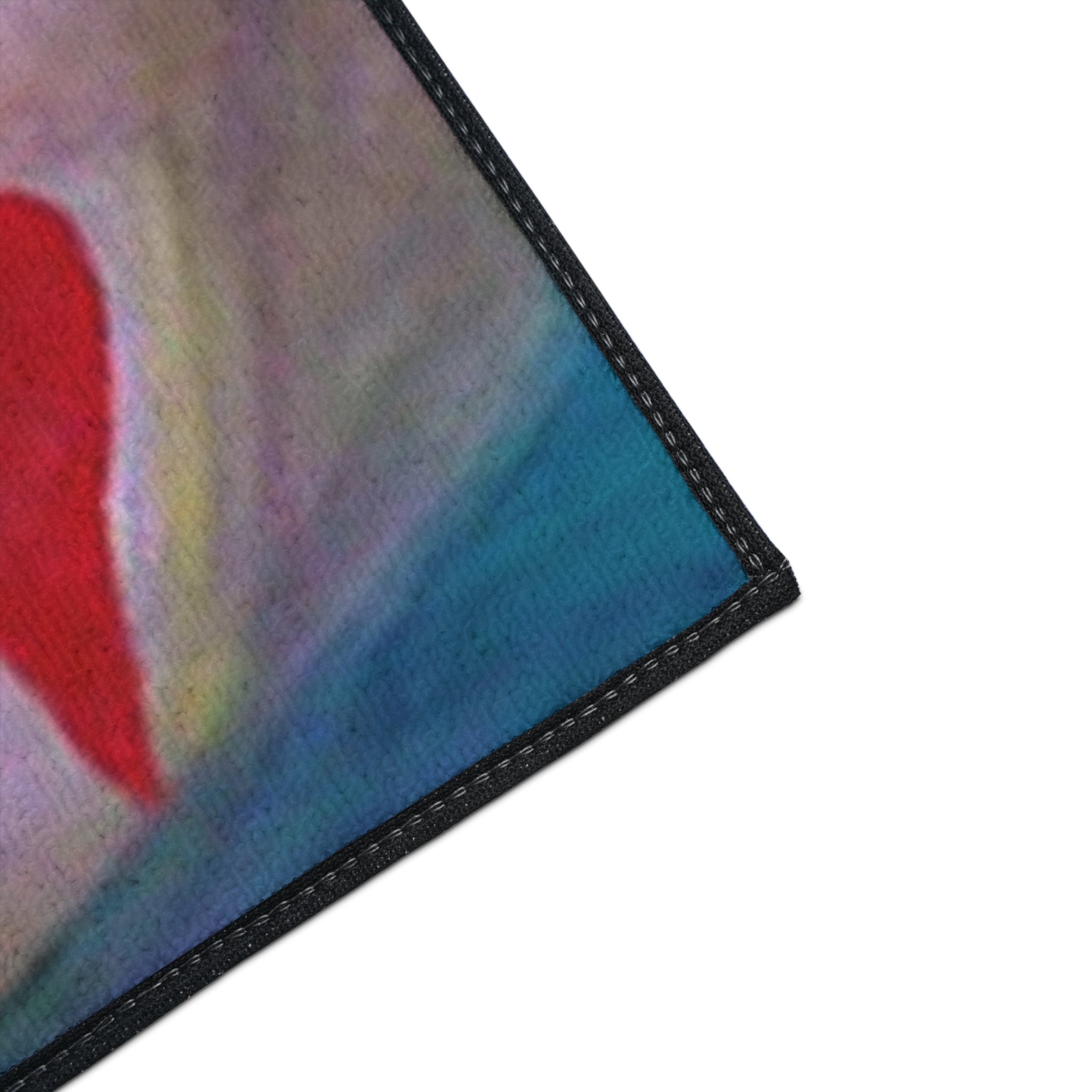 Mardi Gras Fleur-de-Lis Heavy Duty Floor Mat — Colorful Hearts & Fleur Design