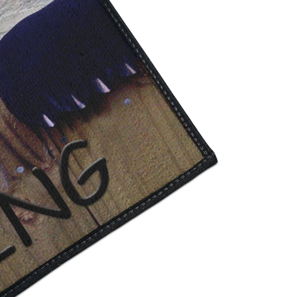 Bear Crossing Heavy-Duty Floor Mat — Rustic Welcome Doormat for Porch & Entry