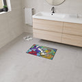 Mardi Gras Jazz Floor Mat — Colorful Musical Mask & Saxophone Doormat