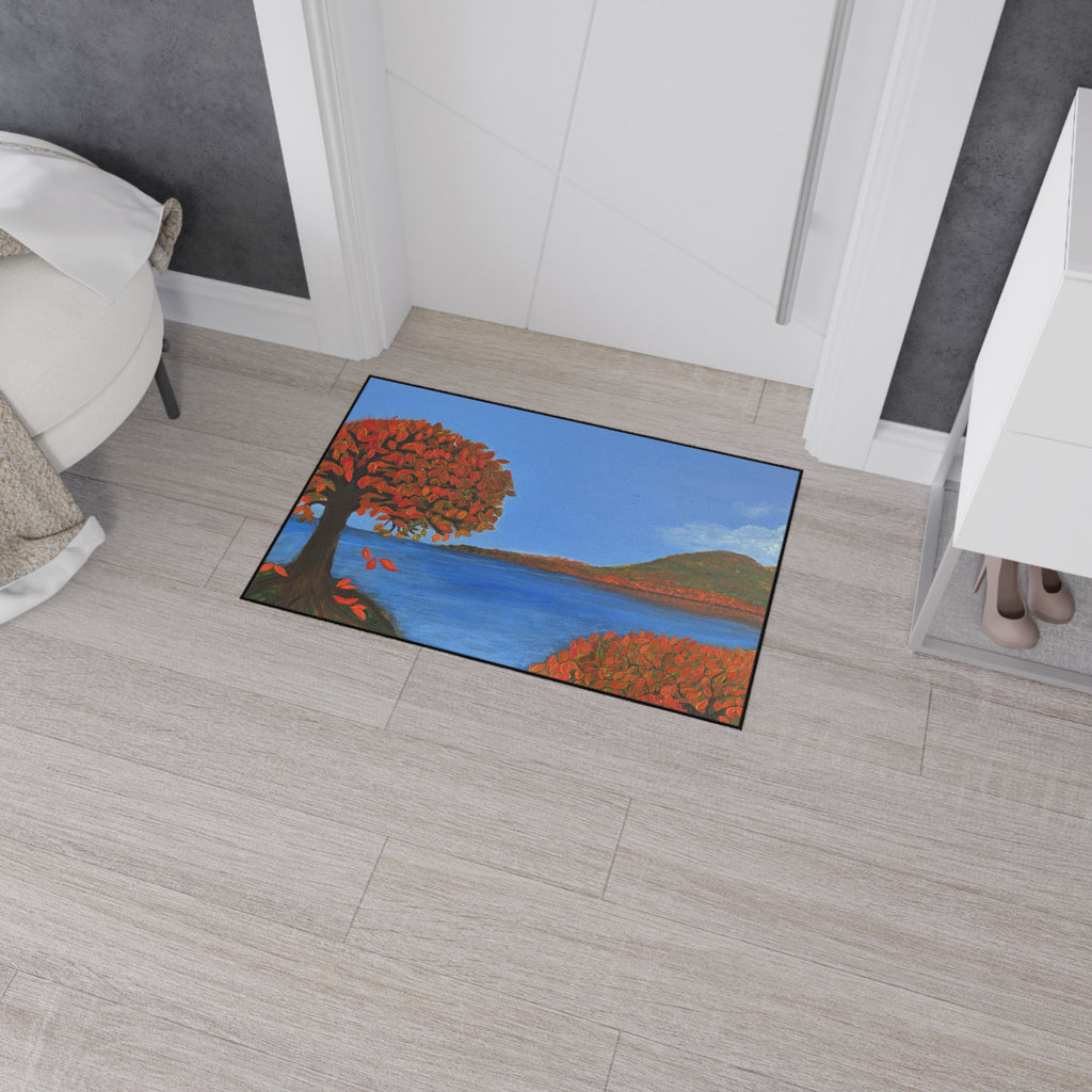 Autumn Lakeside Floor Mat — Heavy Duty Non-Slip Entrance Rug