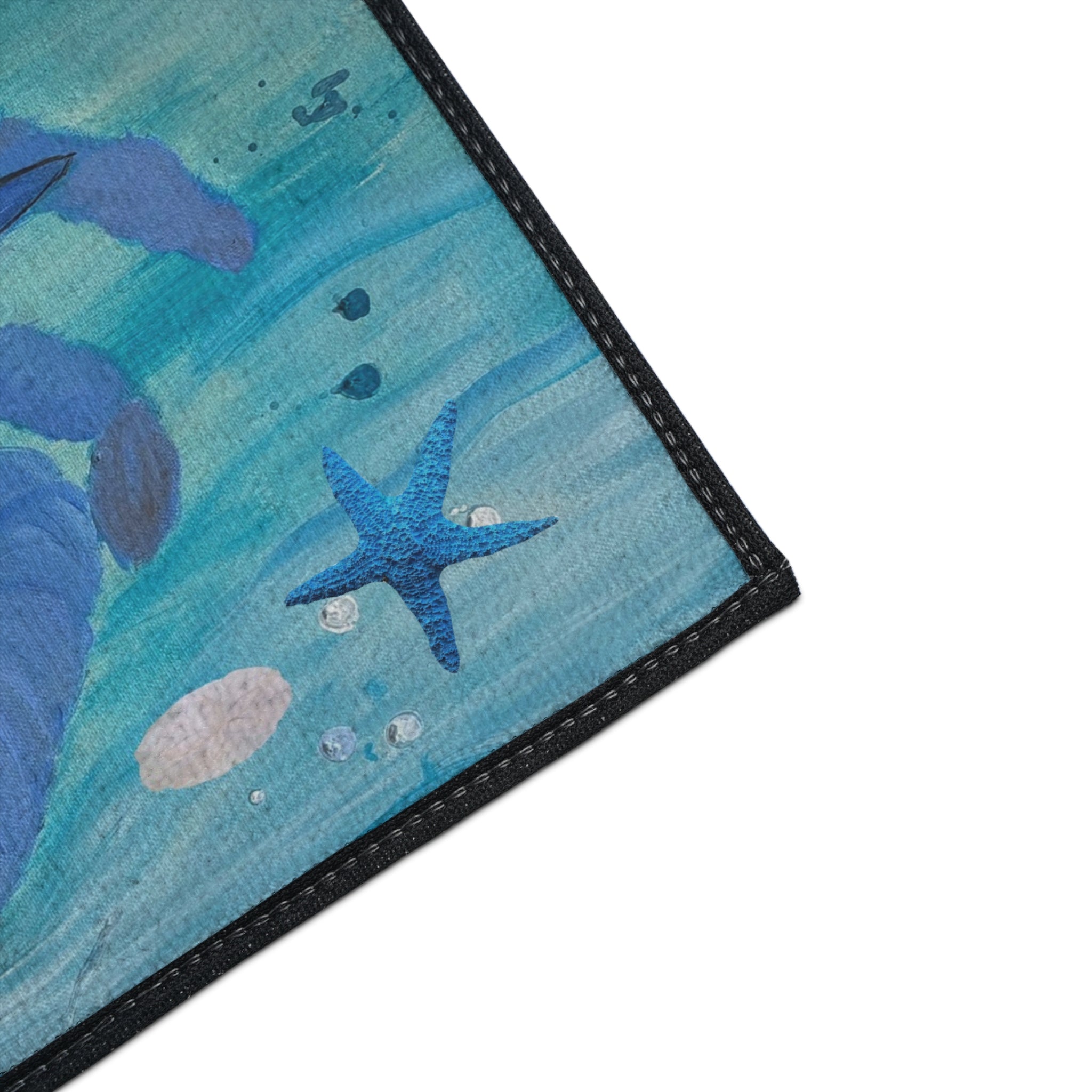 Blue Crab Beach Floor Mat – Coastal Ocean Decor Doormat