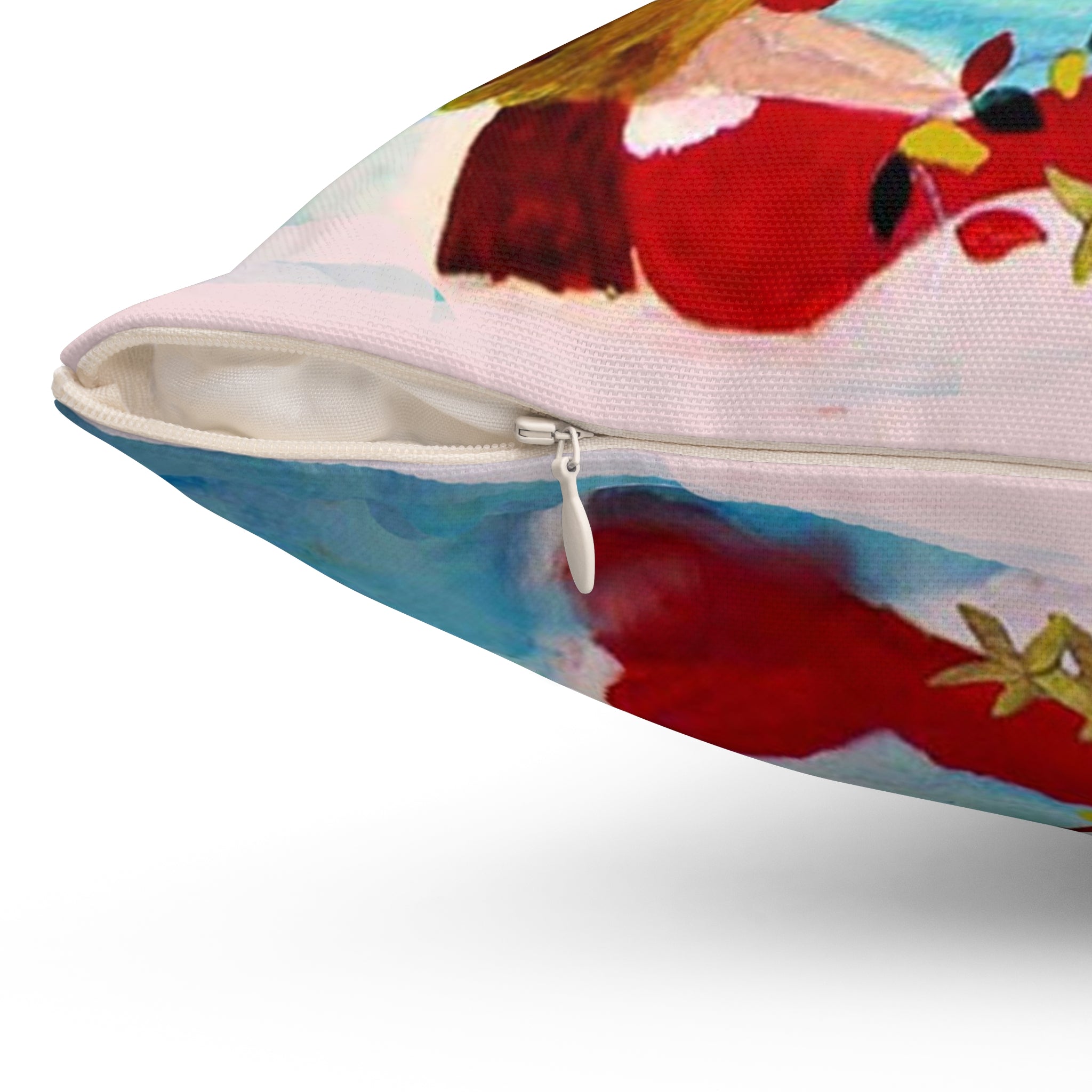 Christmas Coastal Pillow — 'Merry Christmas' Sailboat & Palm Tree Holiday Throw Pillow