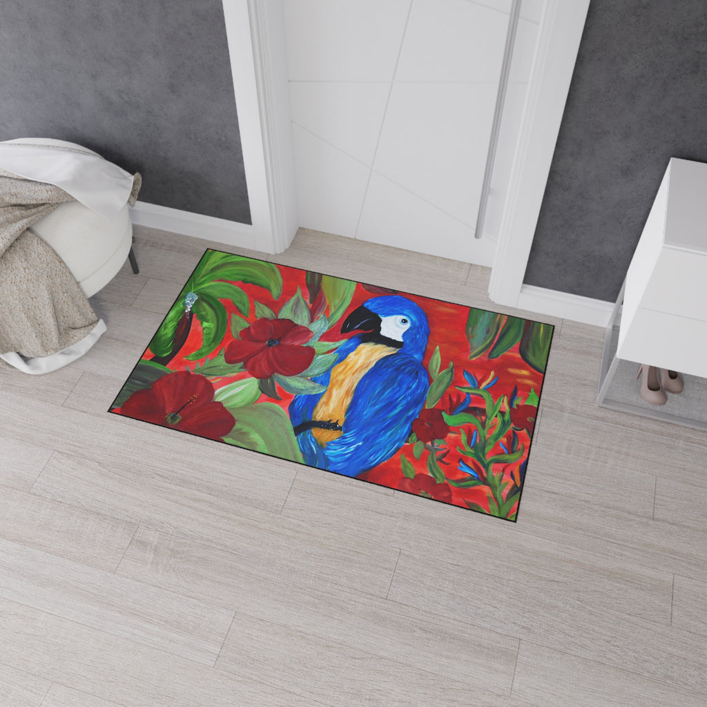 Tropical Macaw Floor Mat — Heavy-Duty Non-Slip Door Rug