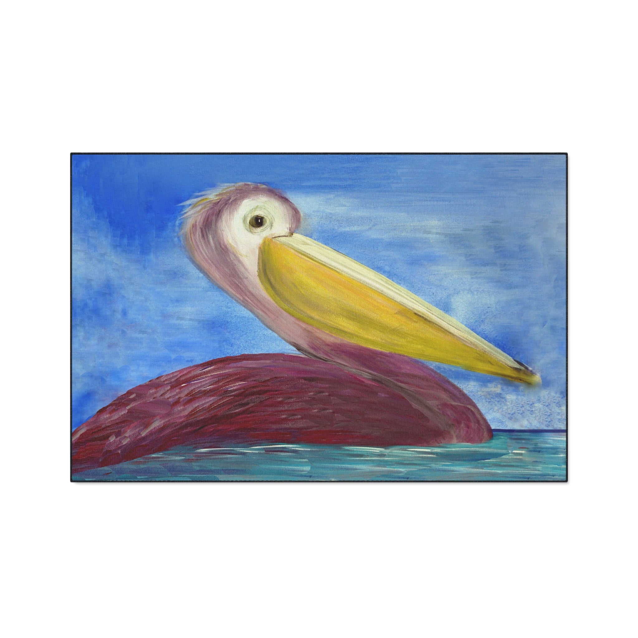 Pelican Art Floor Mat — Heavy-Duty Coastal Welcome Rug