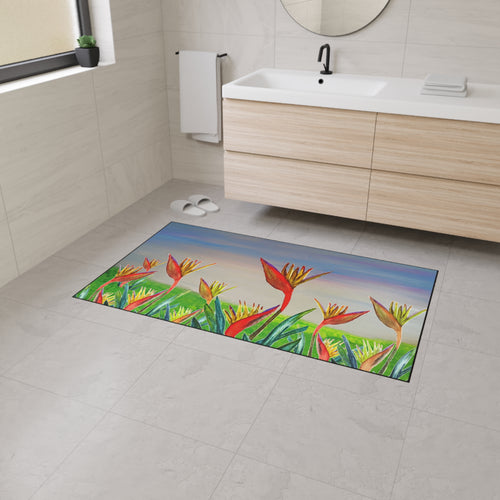 Bird of Paradise Floral Floor Mat - Heavy Duty Entry Rug