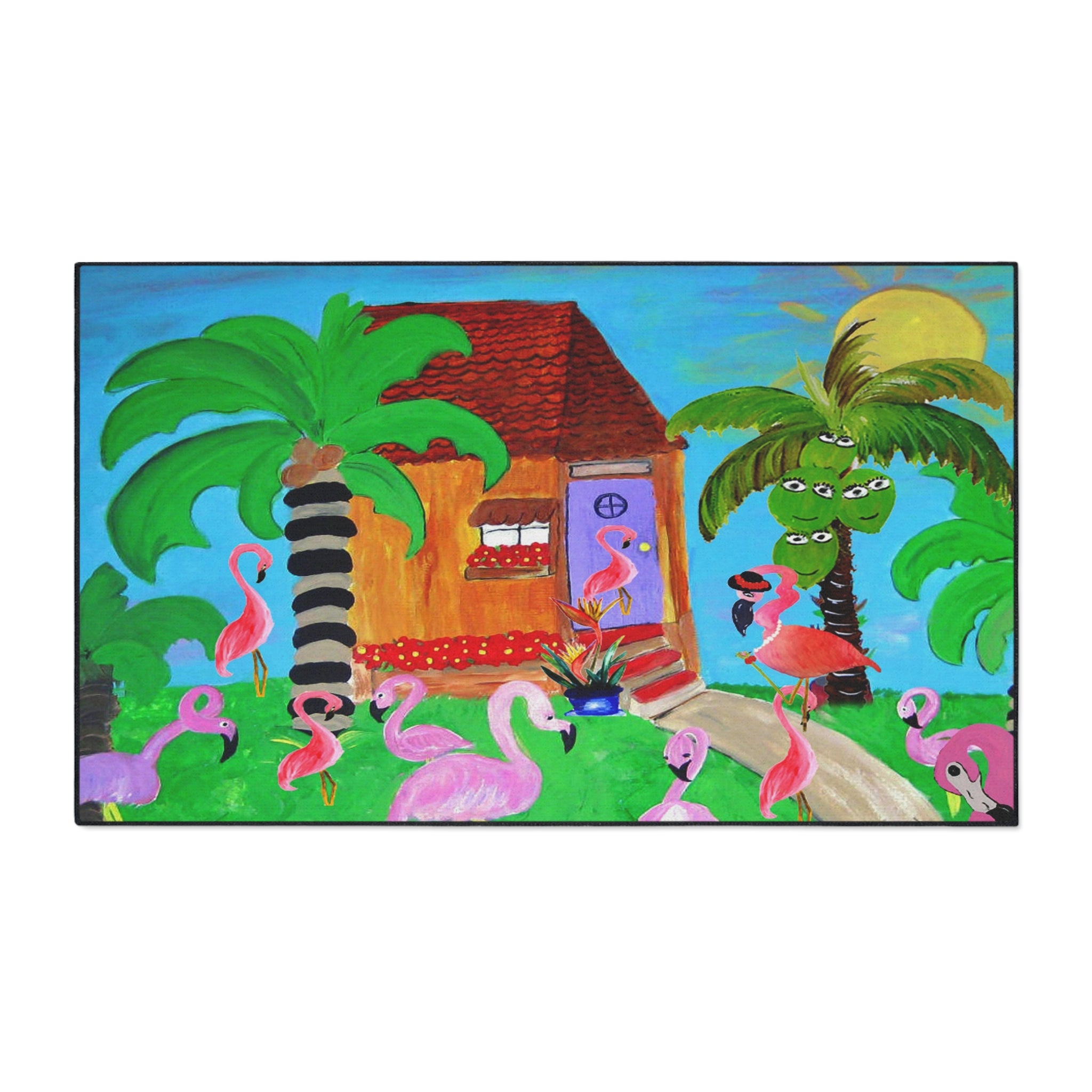 Tropical Flamingo Doormat — Heavy Duty Outdoor/Indoor Floor Mat