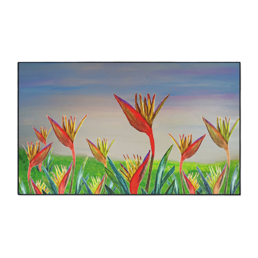 Bird of Paradise Floral Floor Mat - Heavy Duty Entry Rug