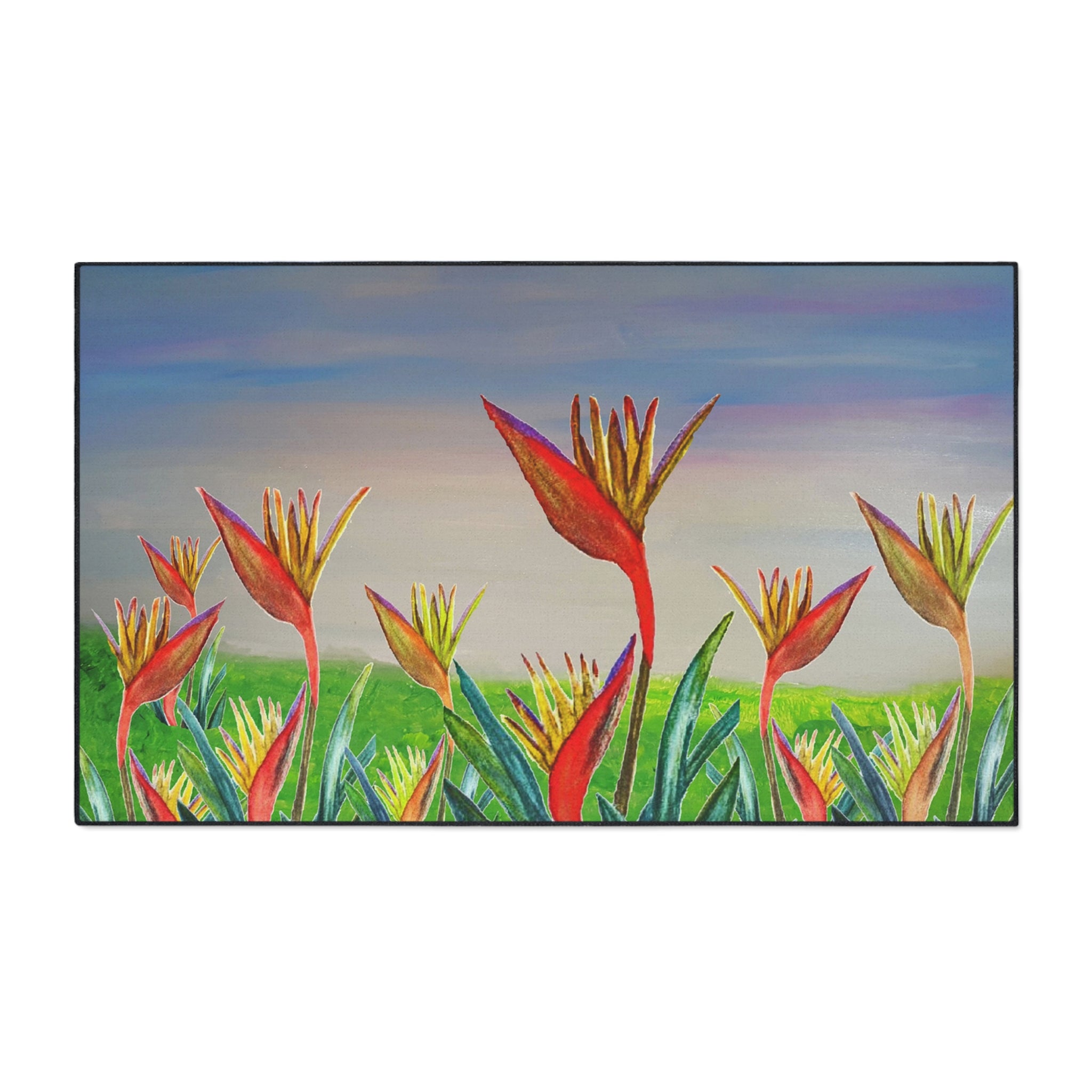 Bird of Paradise Floral Floor Mat - Heavy Duty Entry Rug