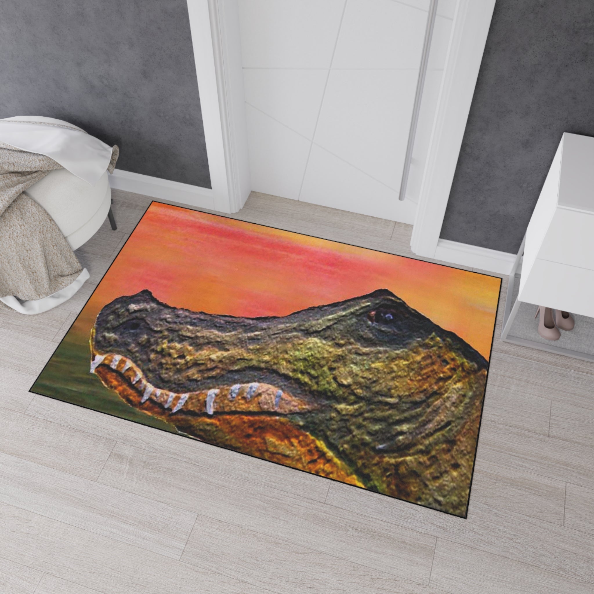 Alligator Head Heavy Duty Floor Mat – Rugged Tropical Entrance Rug