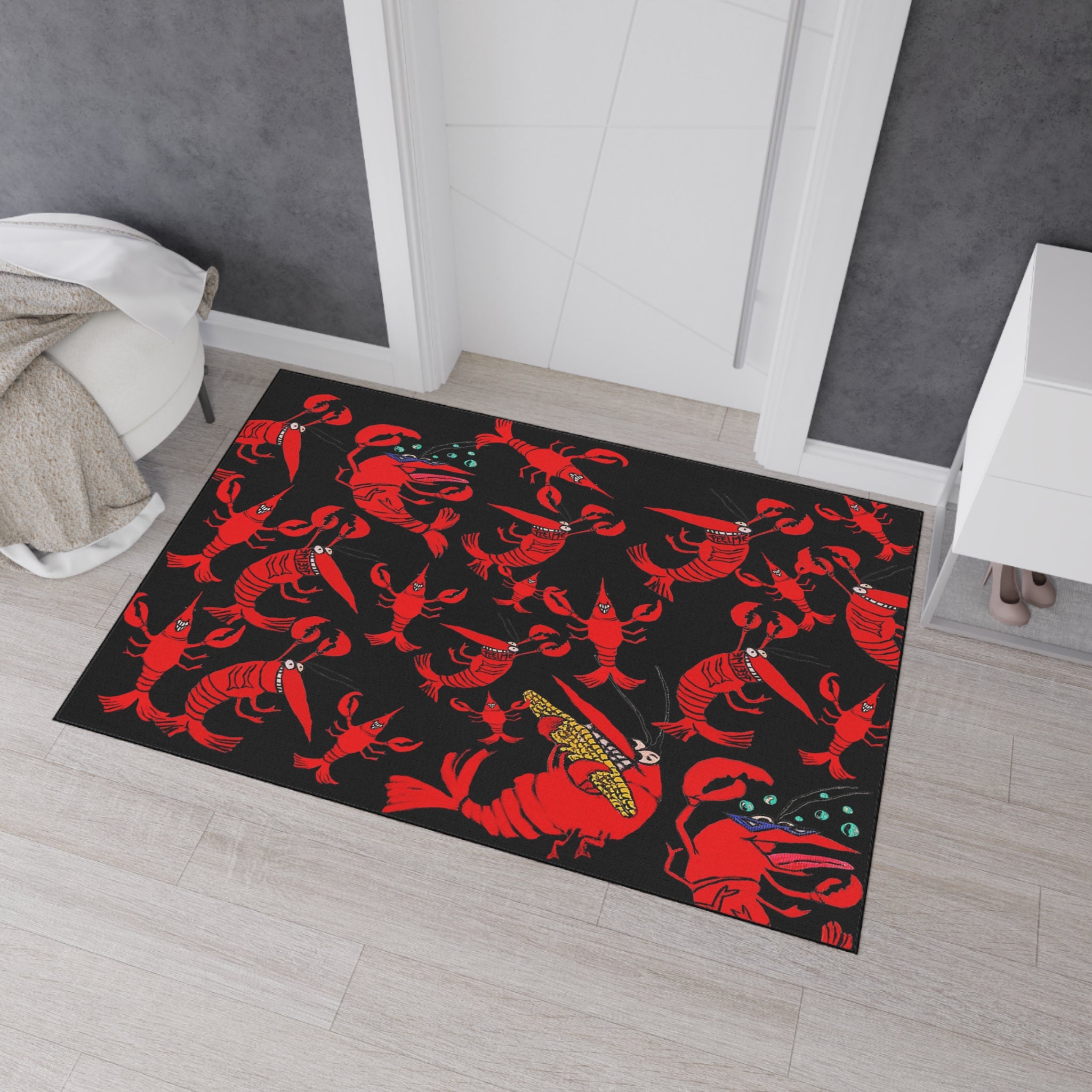 Crawfish Pattern Floor Mat — Heavy-Duty Non-Slip Doormat for Kitchen & Entry