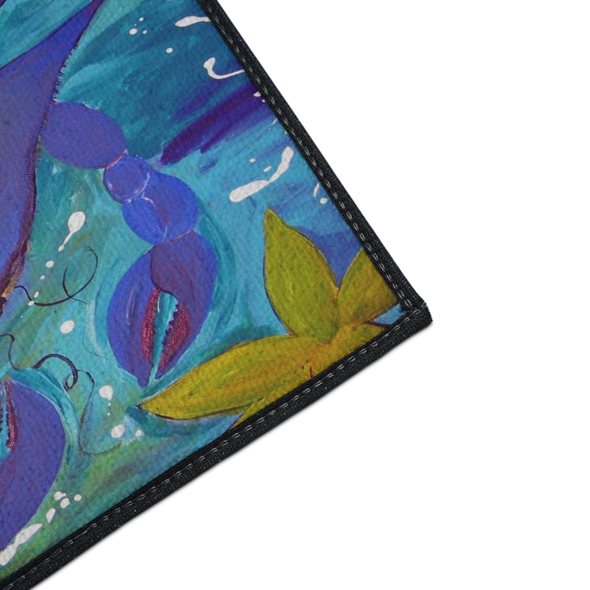 Beach Crab Island and starfish Heavy-Duty Floor Mat — Vibrant Coastal Entry Rug