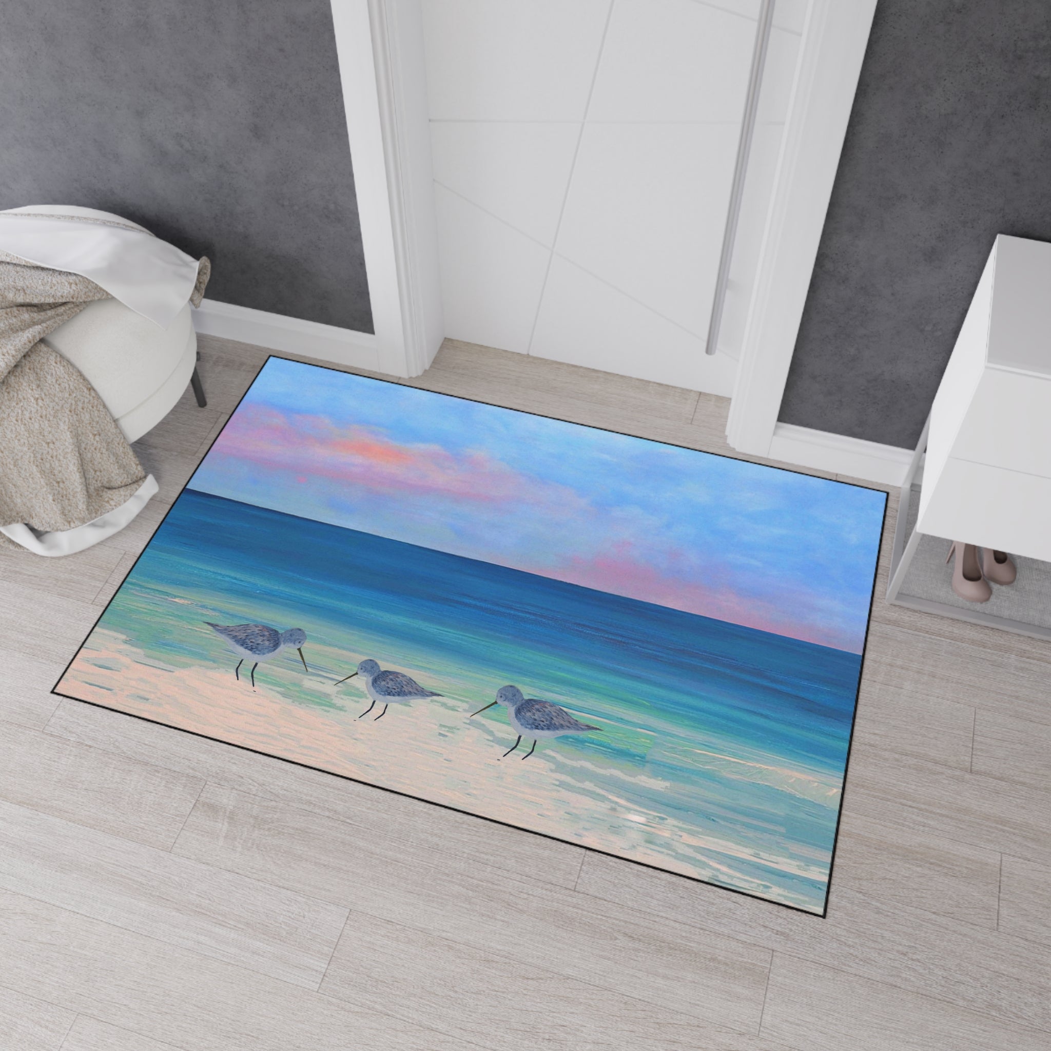 Sandpipers Coastal Shorebirds Heavy-Duty Floor Mat