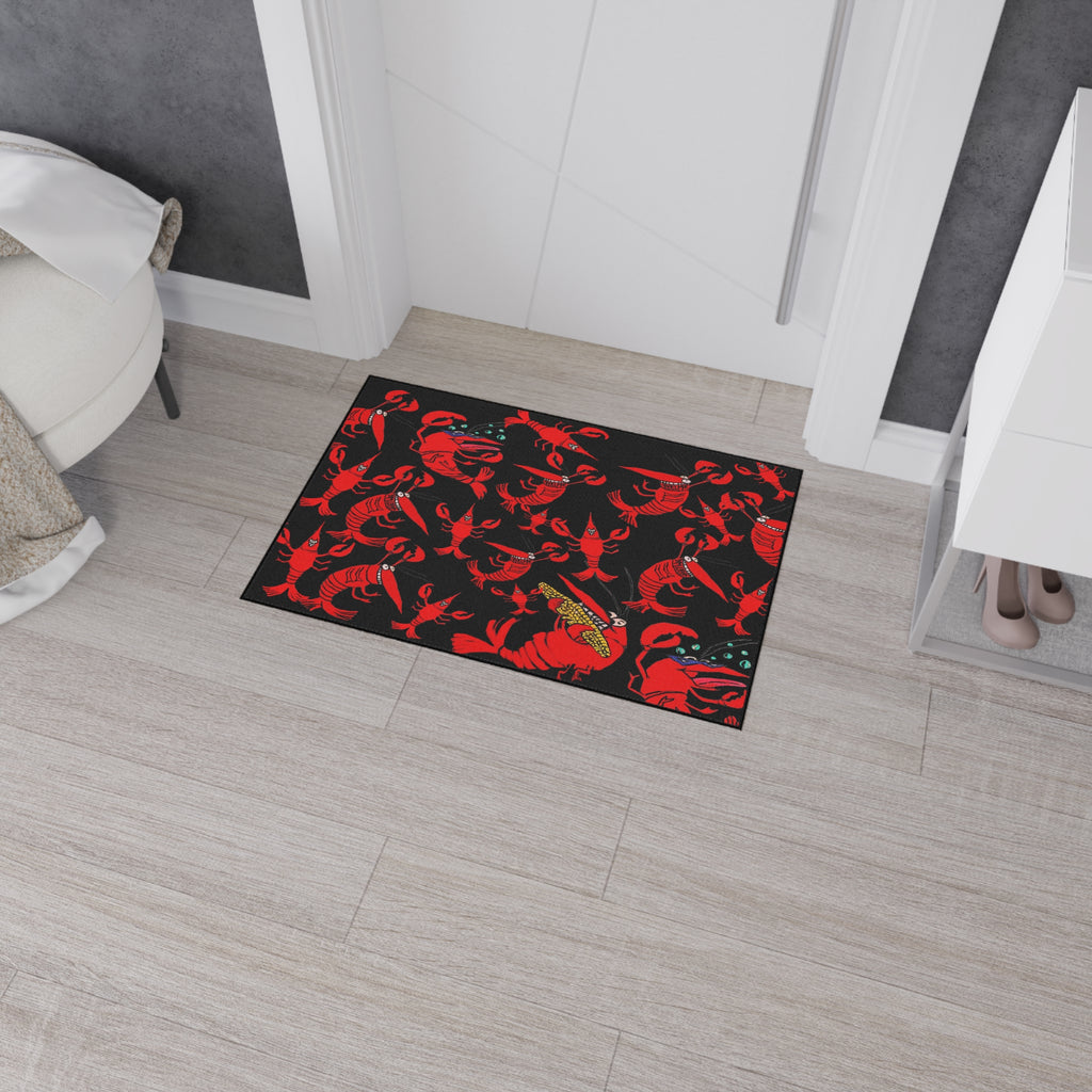 Crawfish Pattern Floor Mat — Heavy-Duty Non-Slip Doormat for Kitchen & Entry